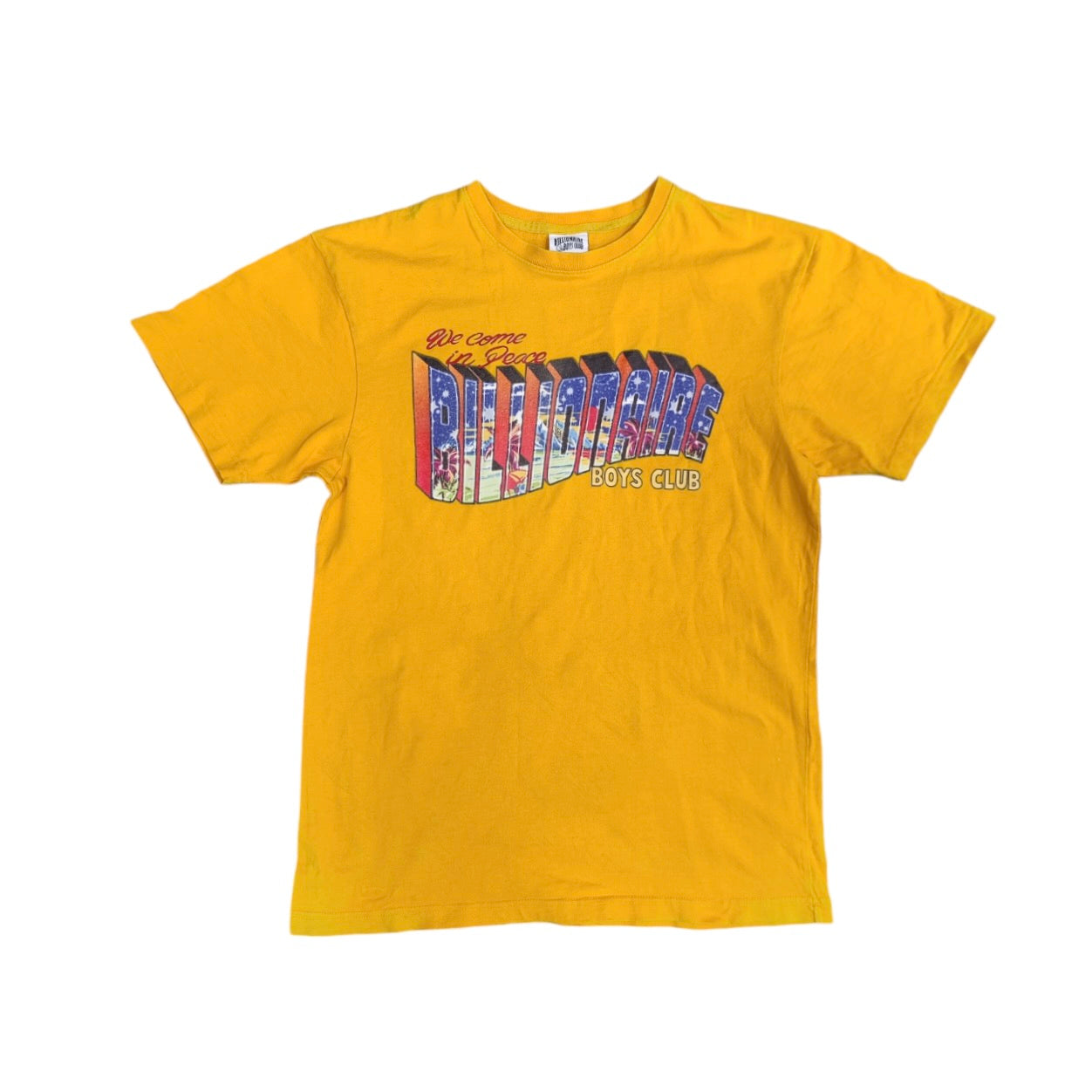 Billionaire Boys Club We Come In Peace Yellow Tshirt