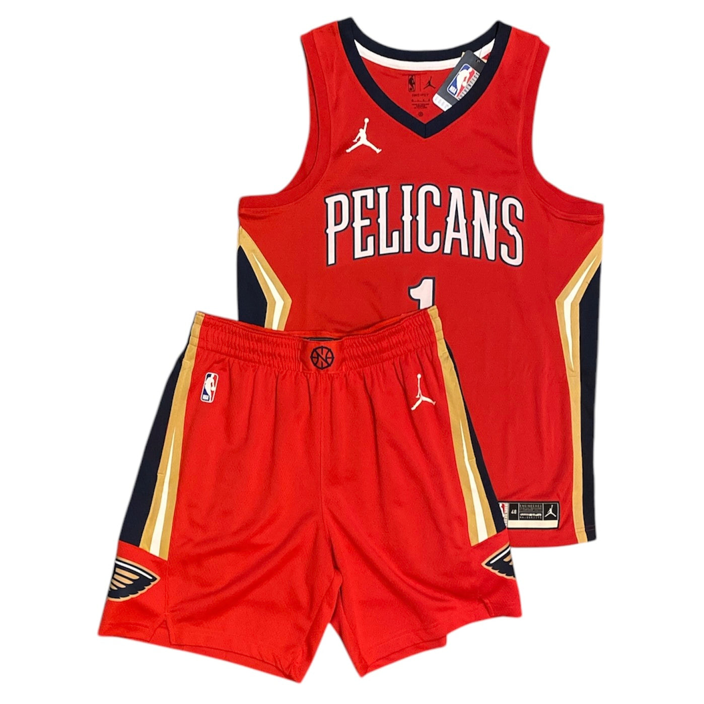 Jordan New Orleans Pelicans Zion Williamson #1 Swingman Statement Edition Basketball Jersey & Shorts Set