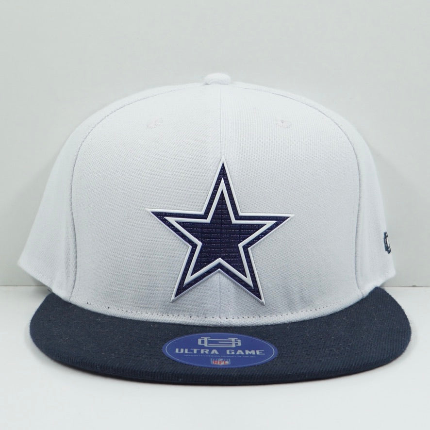 Ultra Game Dallas Cowboys White Navy Snapback Cap