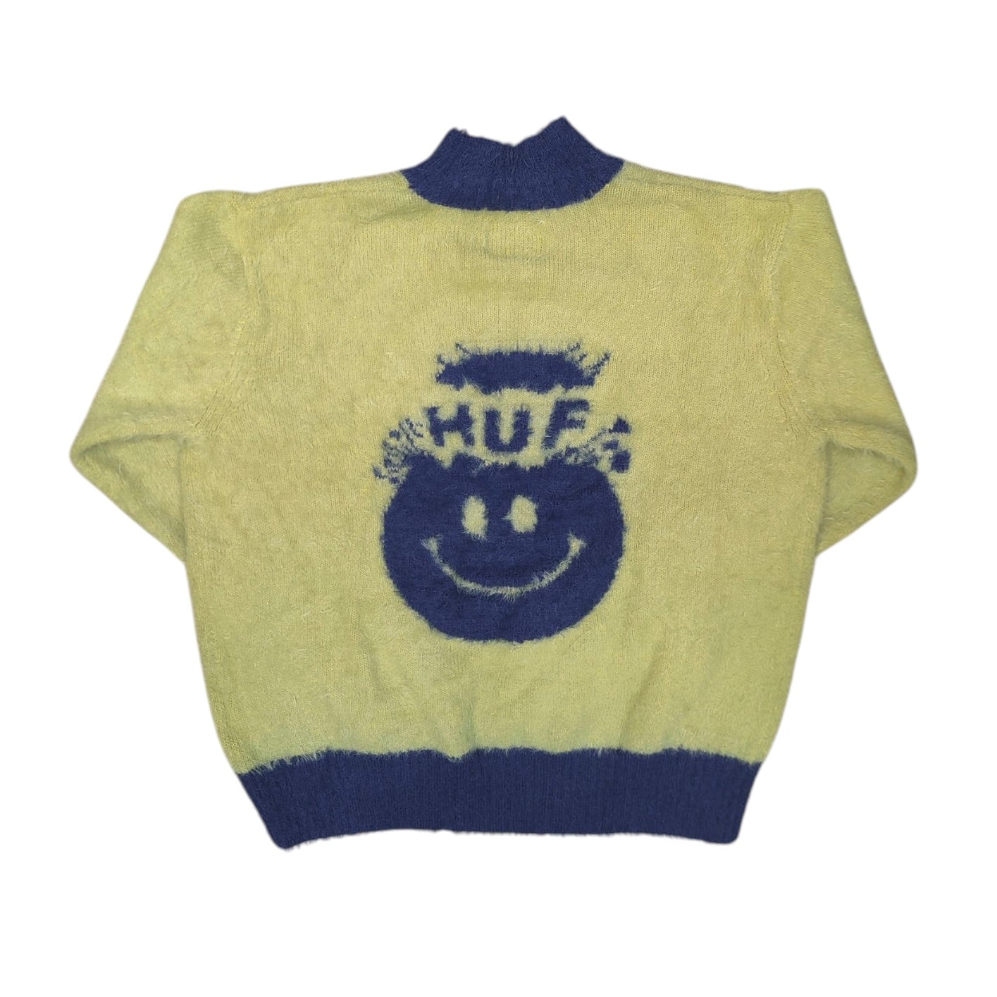 HUF Yellow Blue Smilie Knitted Sweatshirt (W)