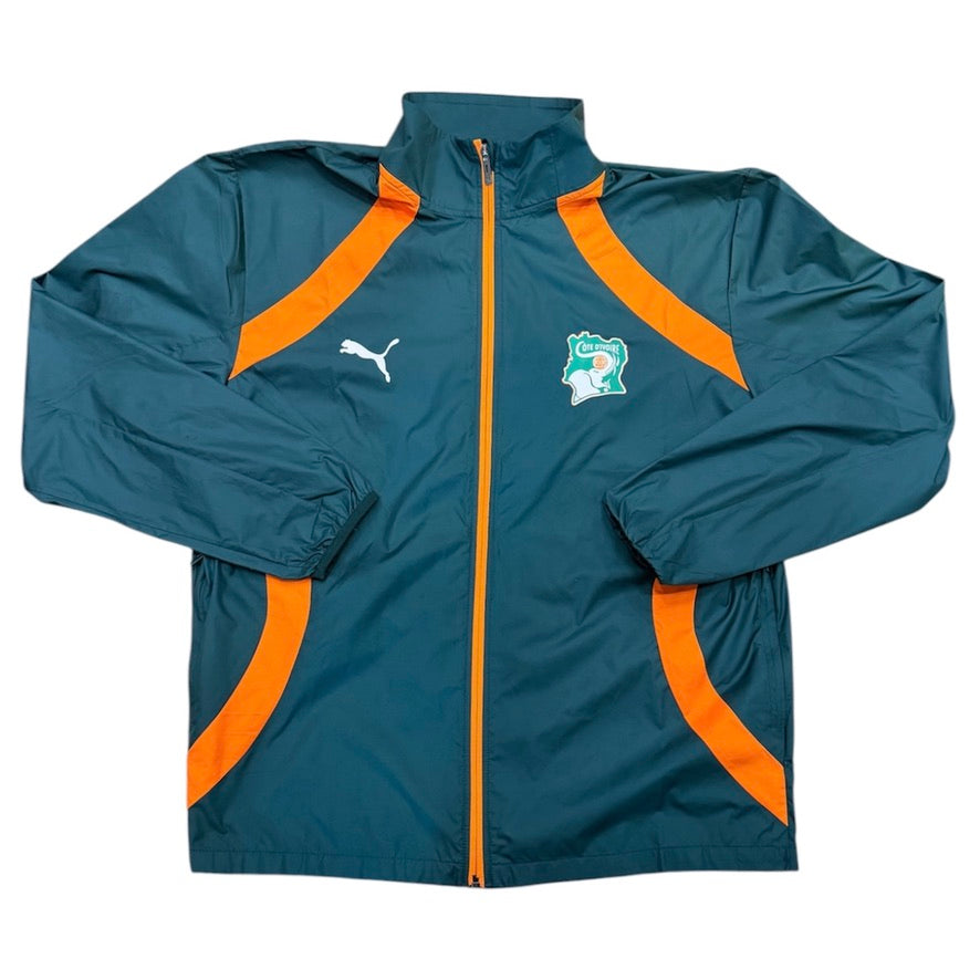 Puma Ivory Coast 2025 Football Prematch Woven Green Jacket