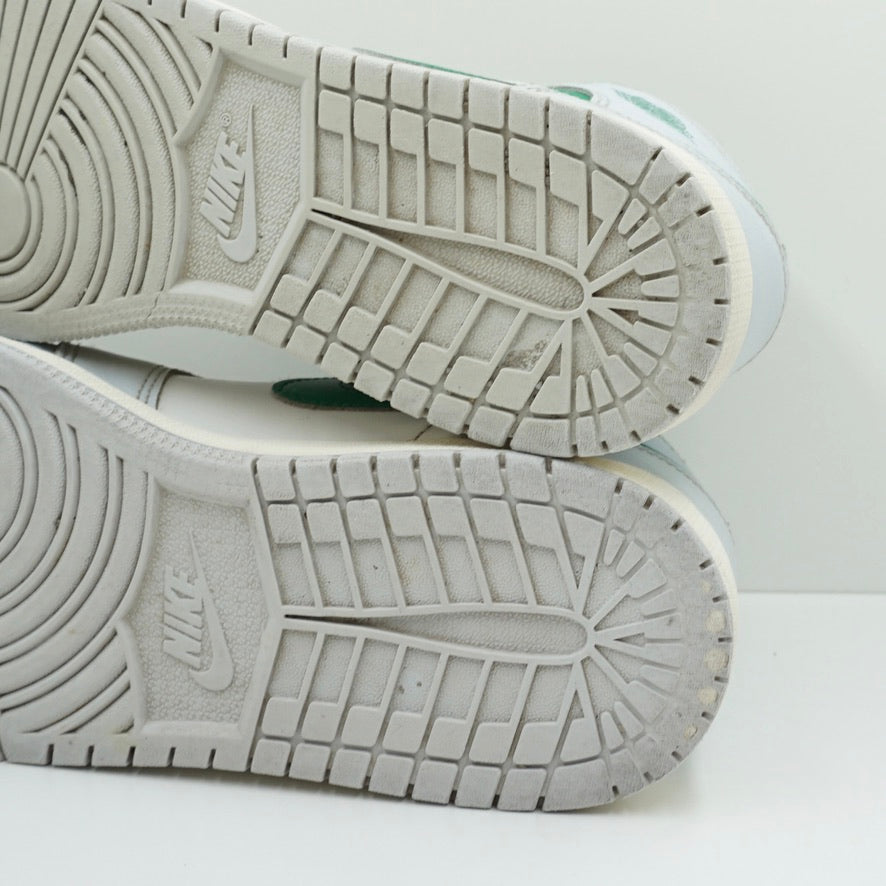 Jordan 1 Mid White Pure Platinum Pine Green (GS)