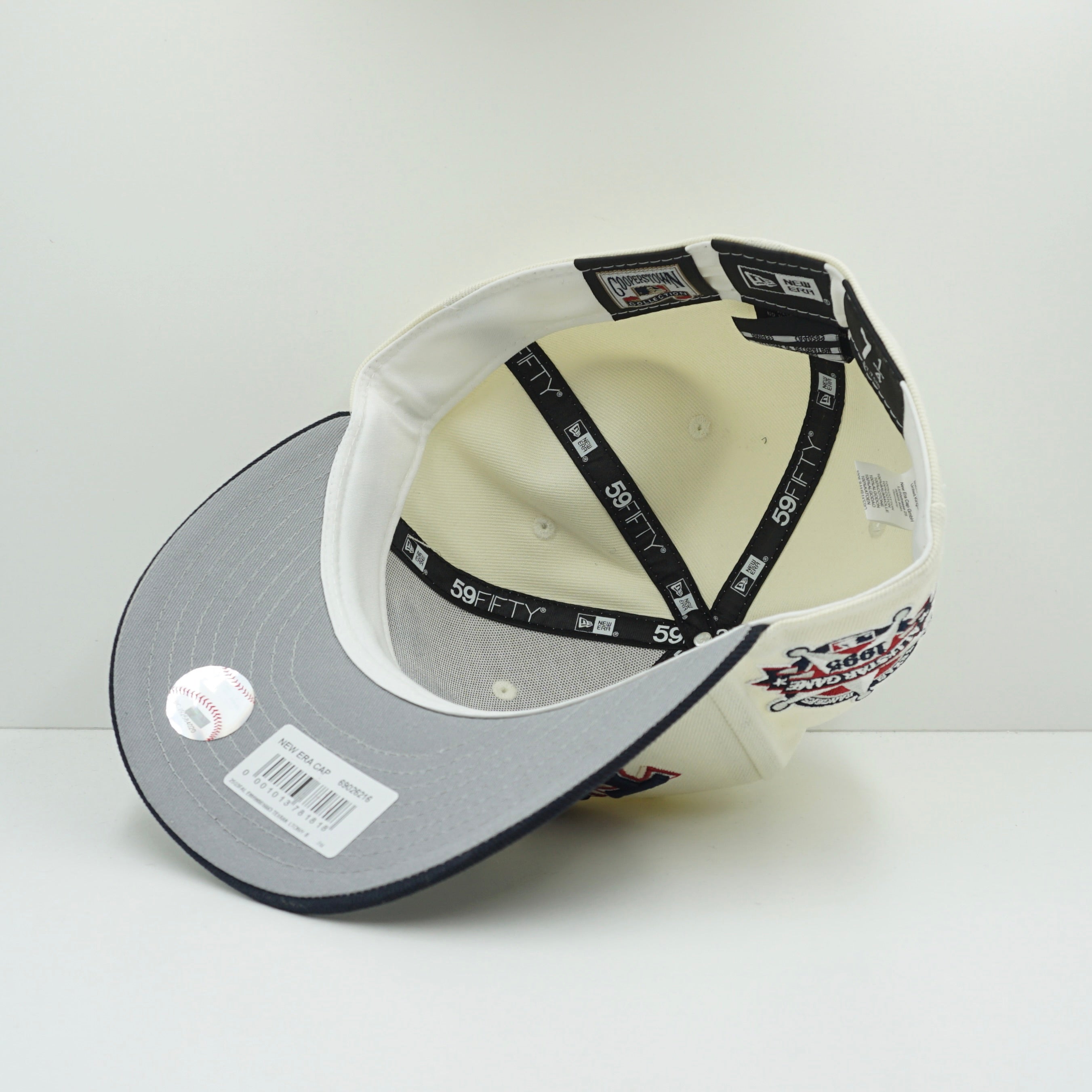 New Era Texas Rangers Beige Navy Fitted Cap