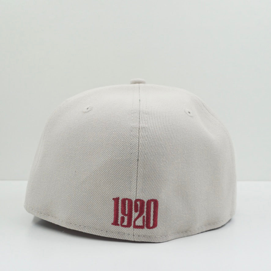 New Era Red Logo Beige Fitted Cap