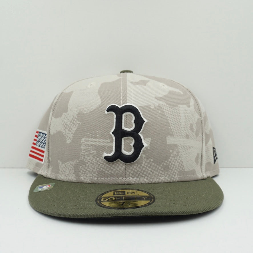 New Era Boston Red Soxs Armed Forces Day Green Fitted Cap
