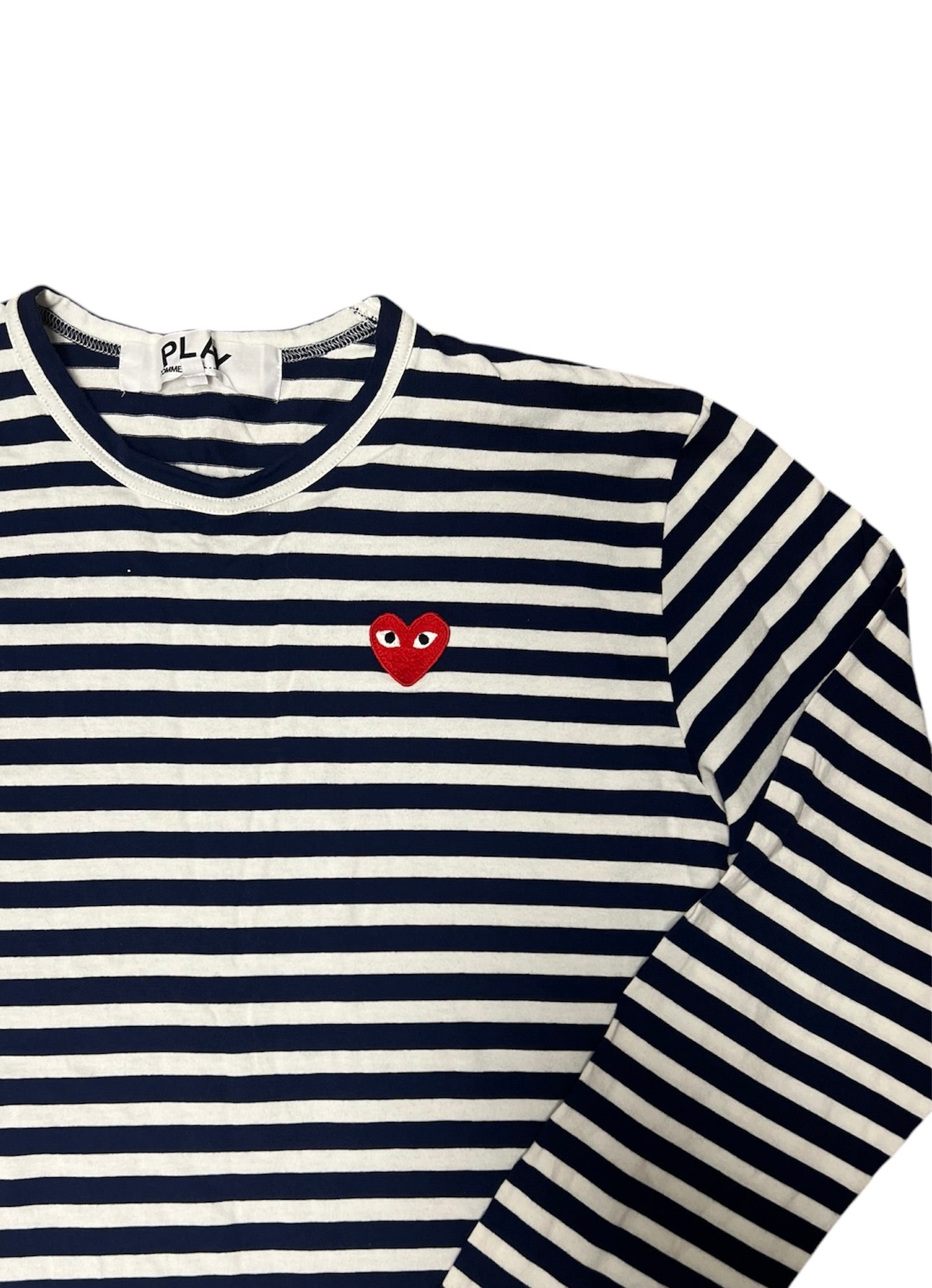 Comme des Garçons Play Striped Long Sleeve Tshirt