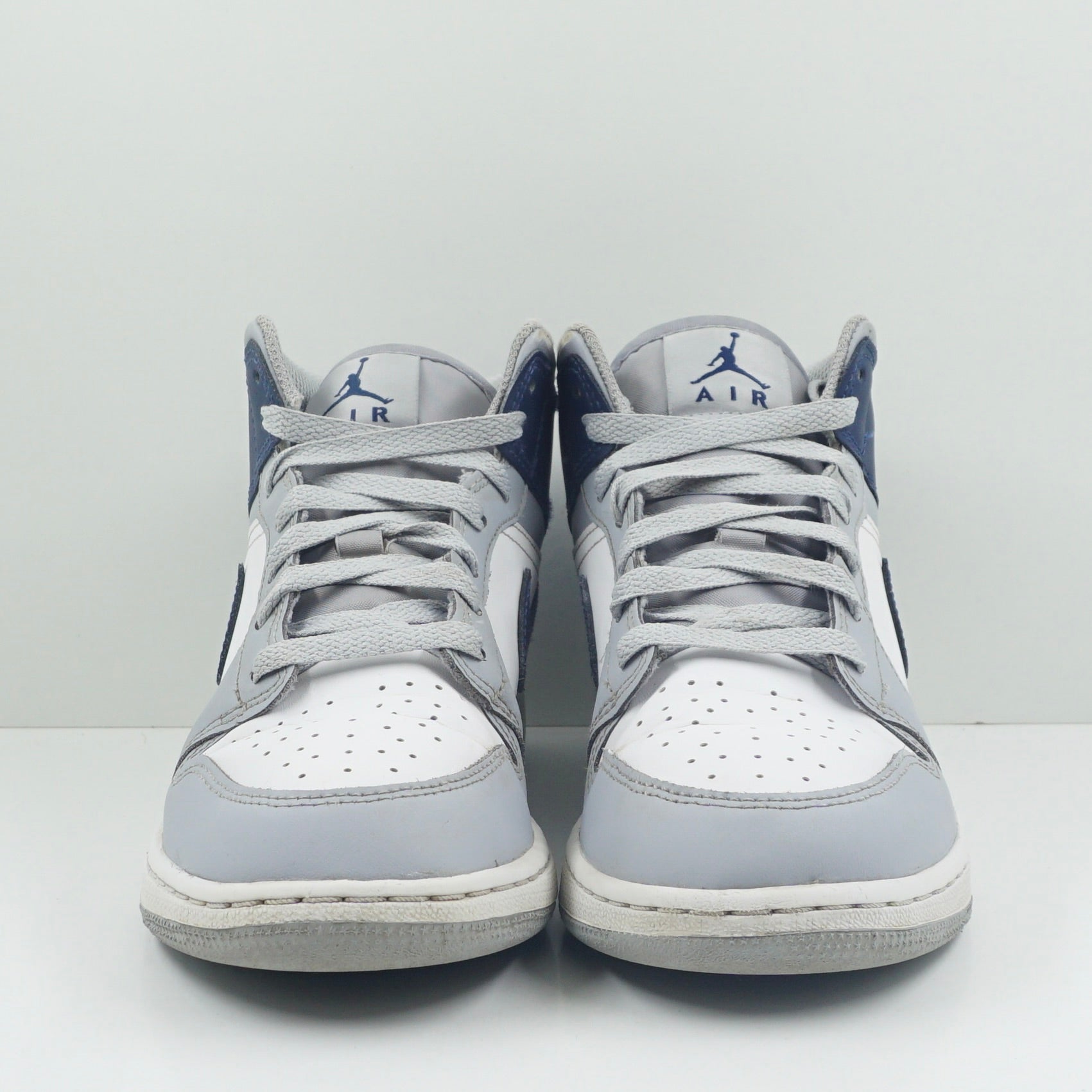 Jordan 1 Mid Wolf Grey Midnight Navy (GS)