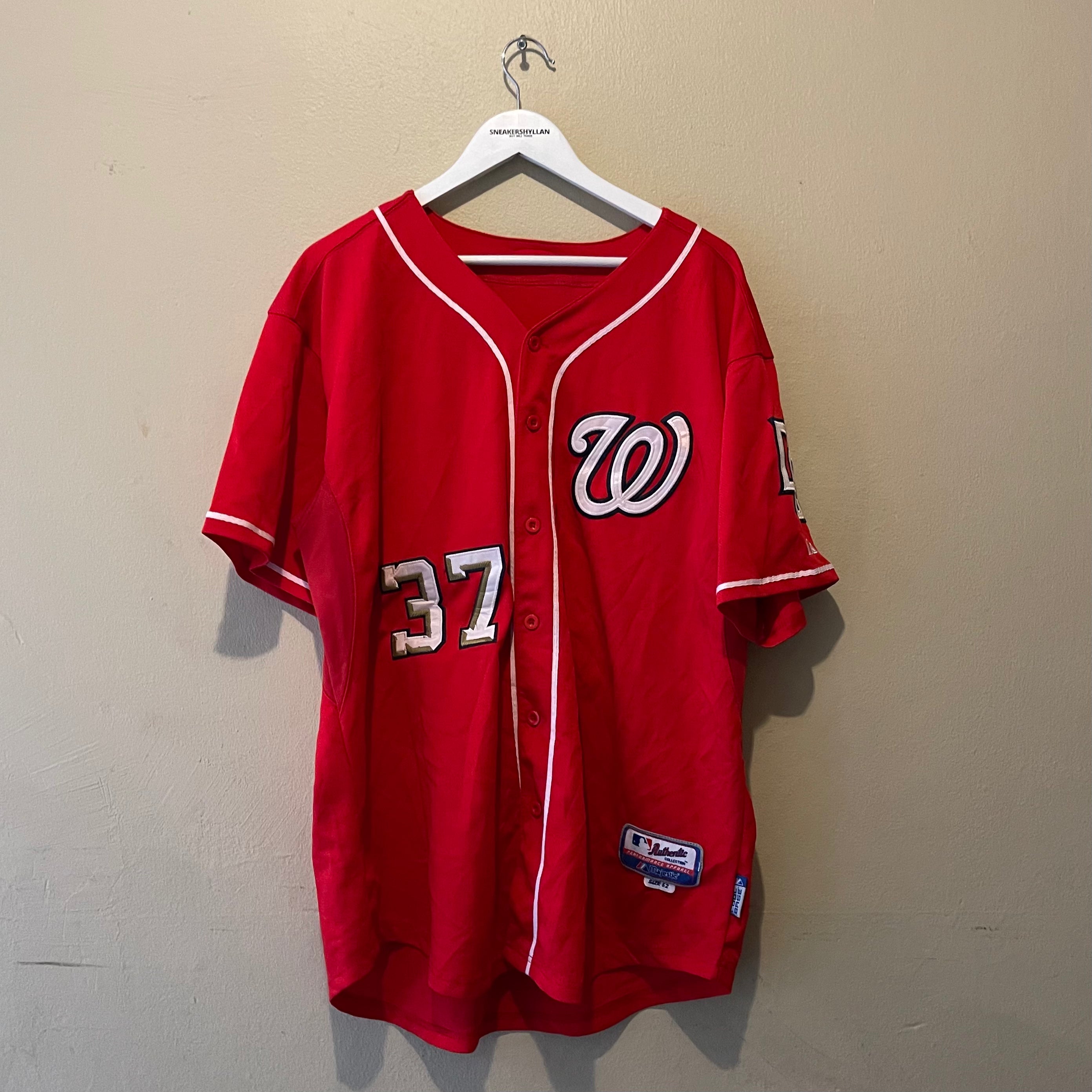 Majestic Washington Nationals Strasburg #37 Red Baseball Jersey