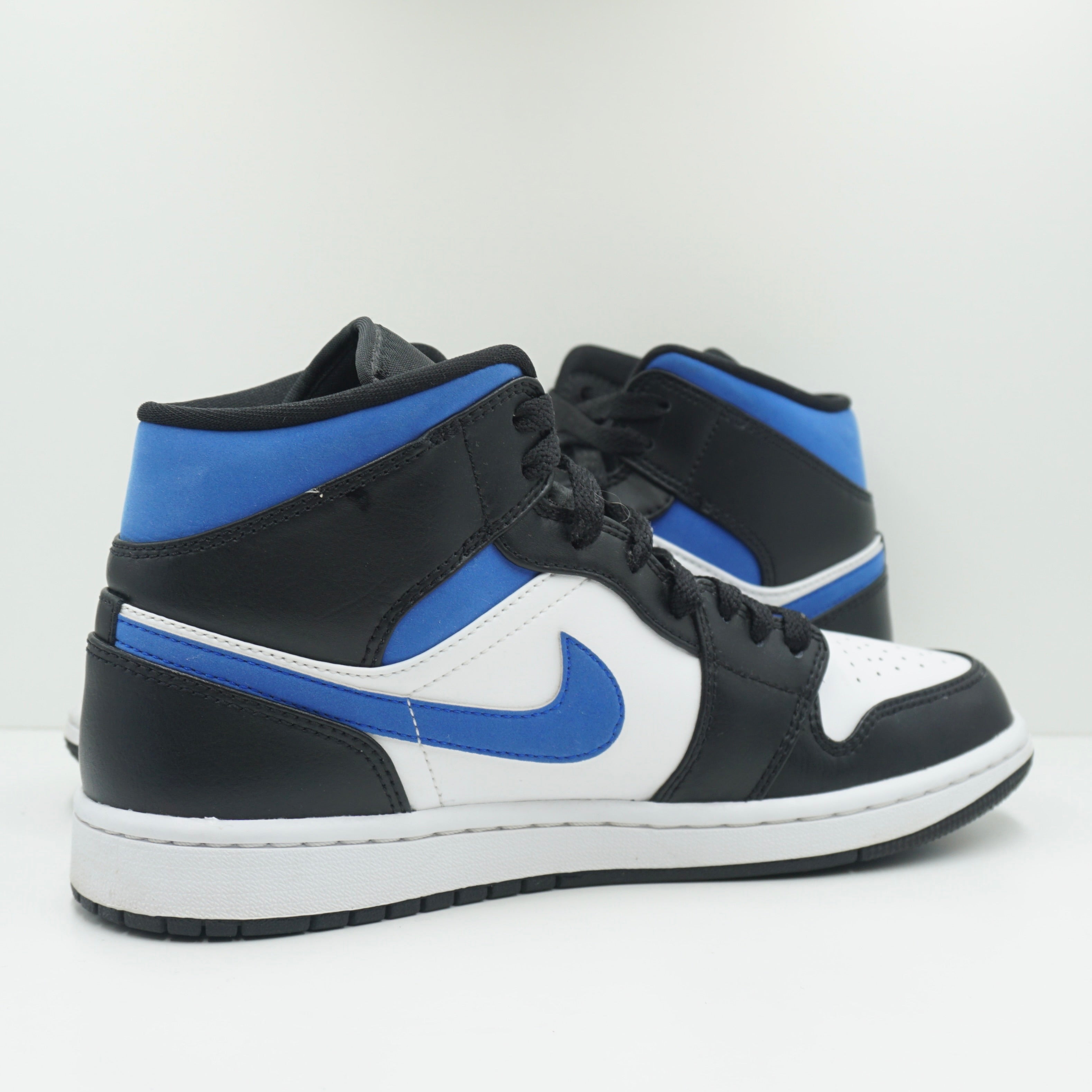 Jordan 1 Mid White Black Racer Blue