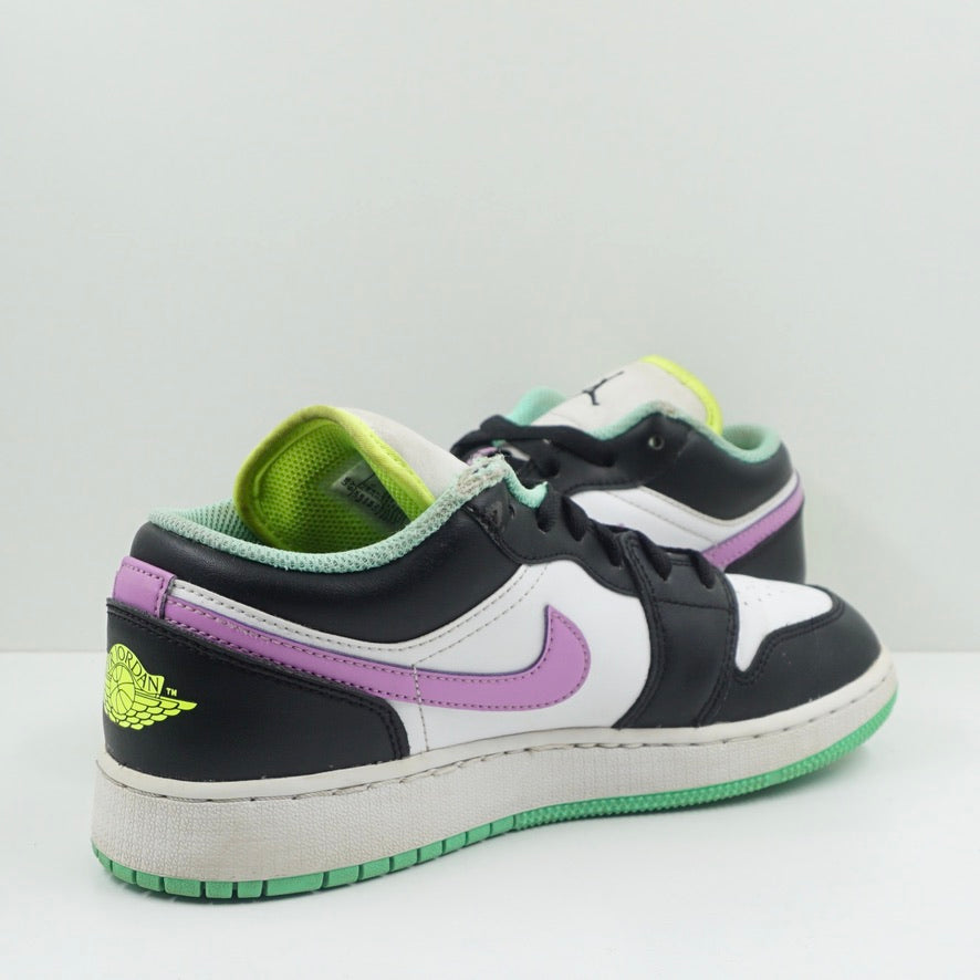 Jordan 1 Low Green Glow Violet Shock (GS)