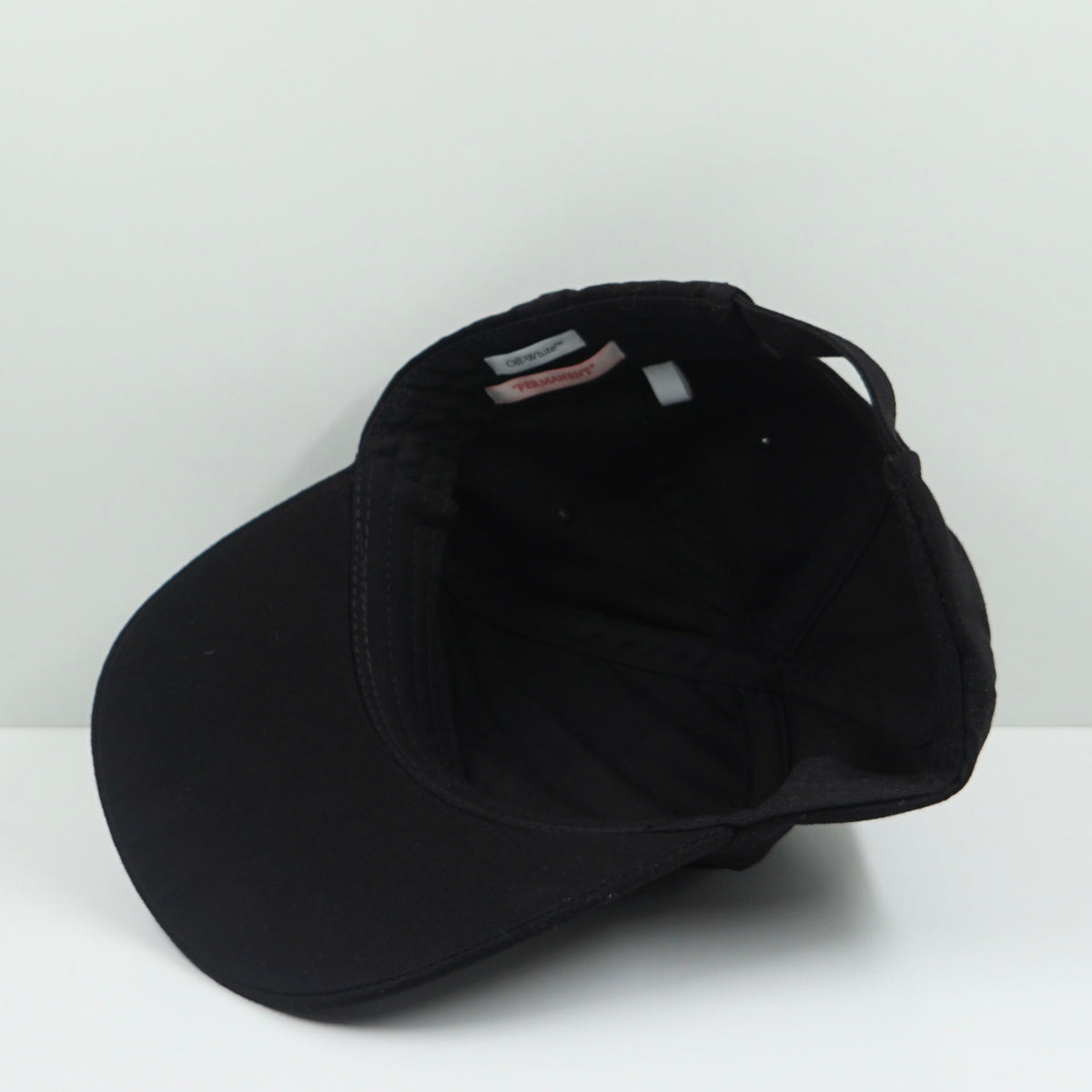 Off-White FW24 Hands Off Logo Hat Black Baseball Fitted Cap