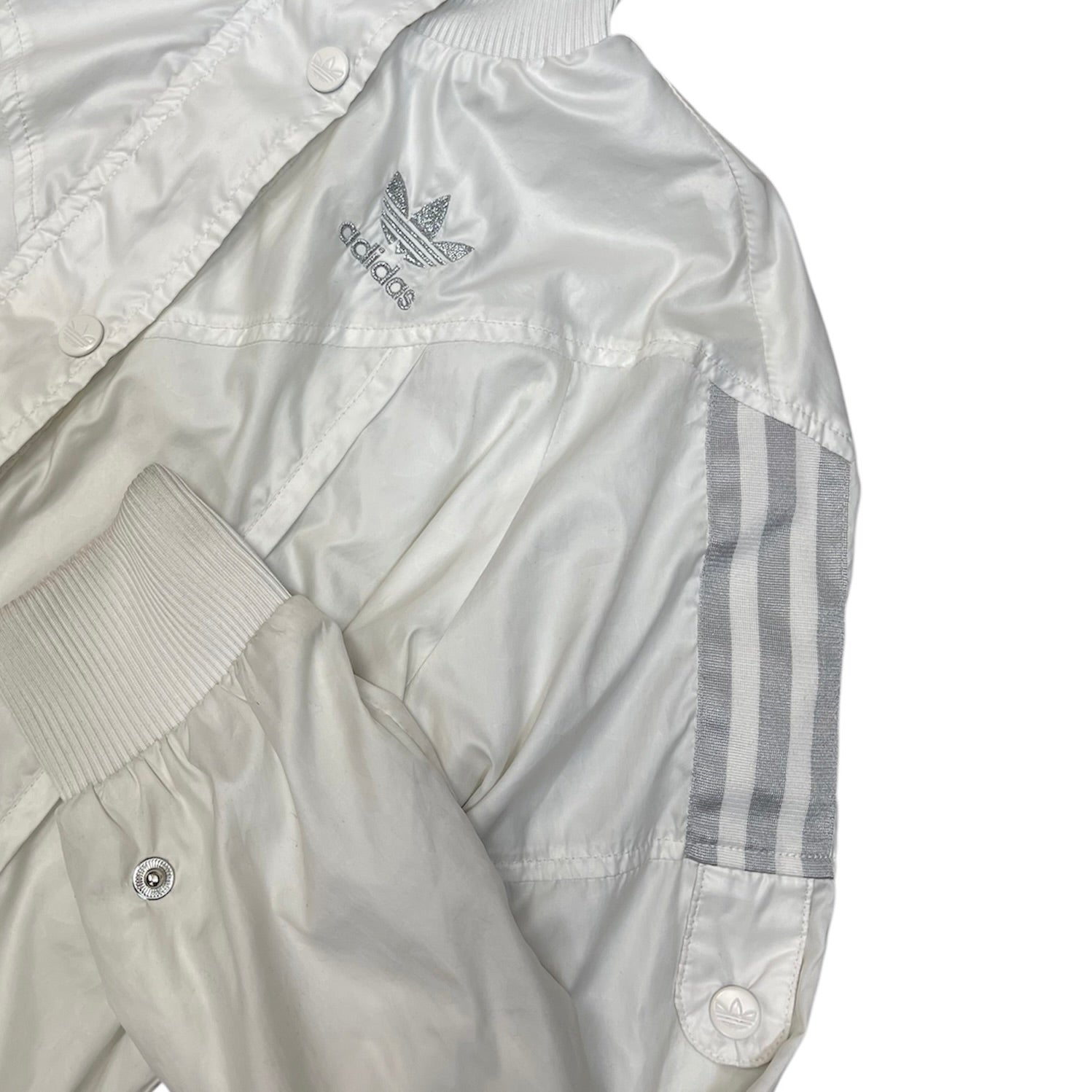 Adidas White Full Zip Wind Jacket (W)