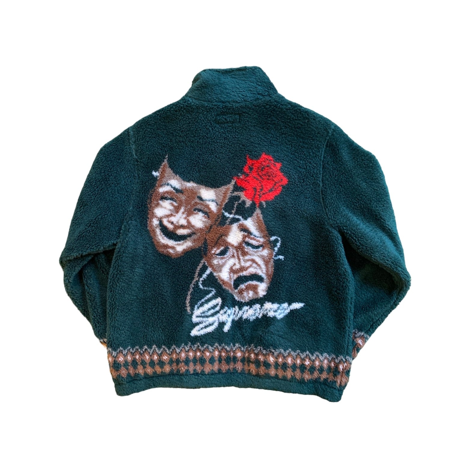 Supreme Drama Mask Fleece Jacket Dark Green