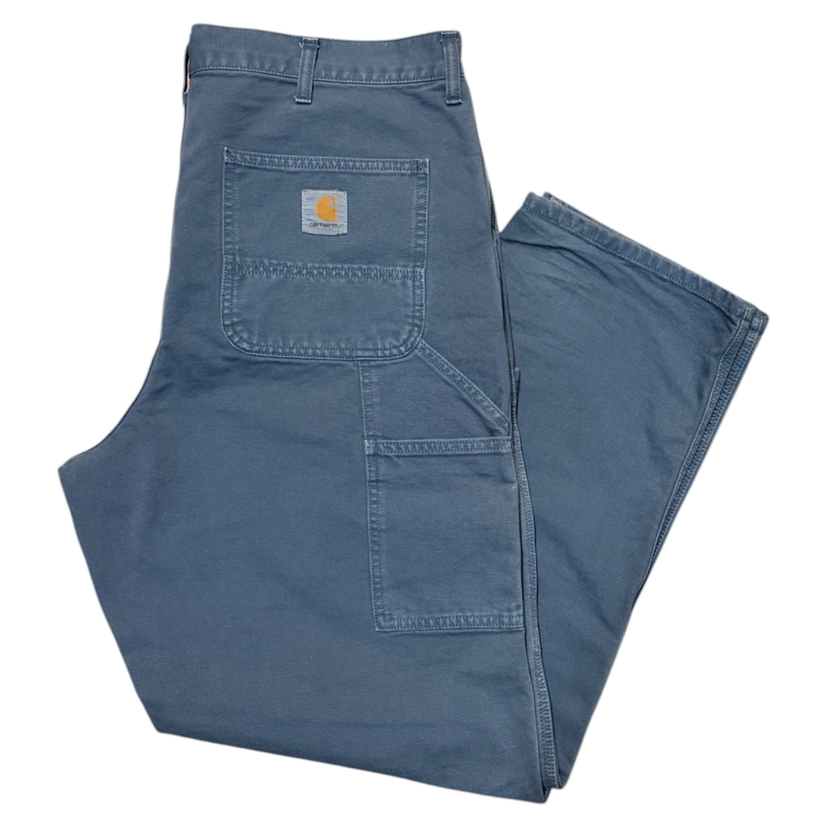 Carhartt WIP Double Knee Washed Blue Pants