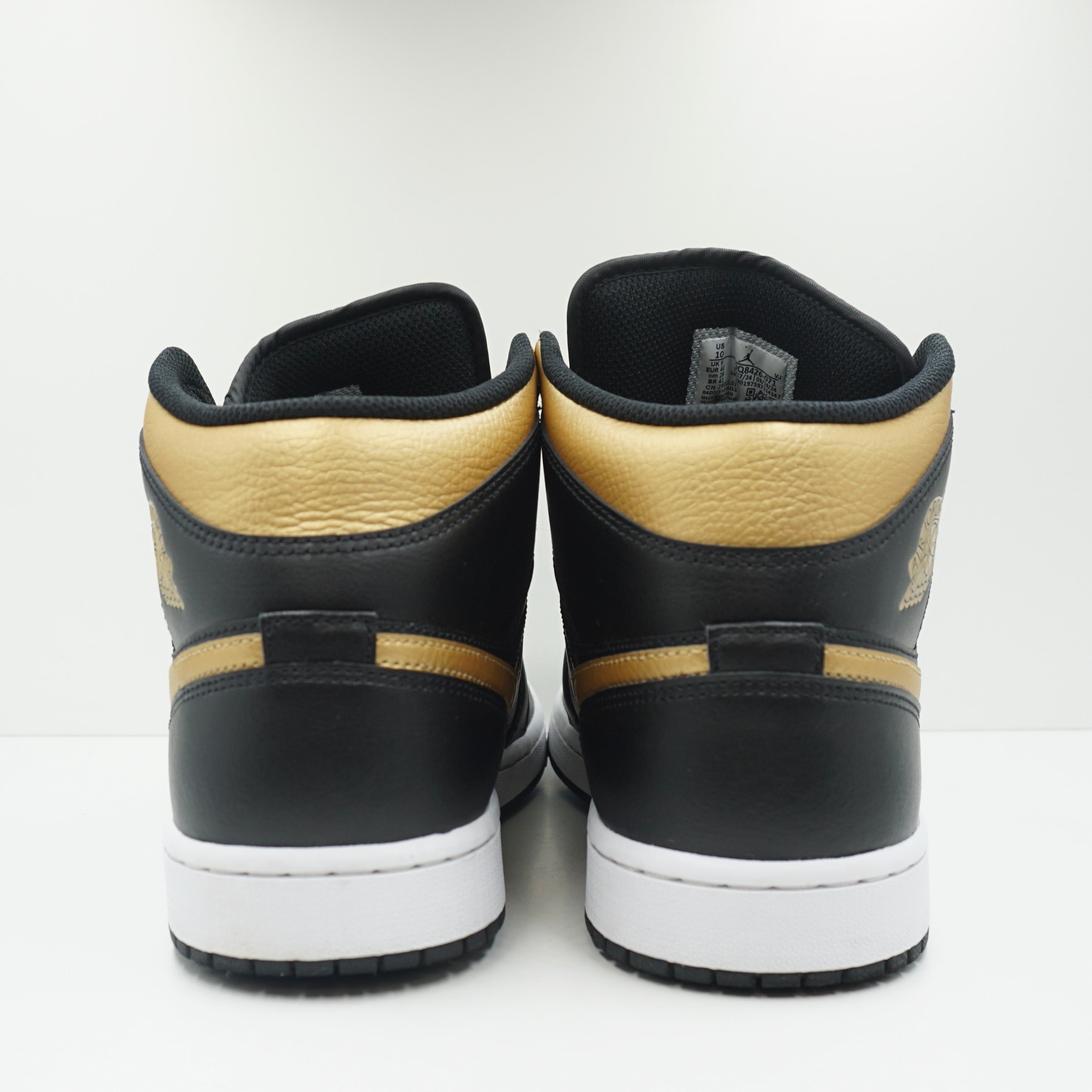 Jordan 1 Mid Black Metallic Gold