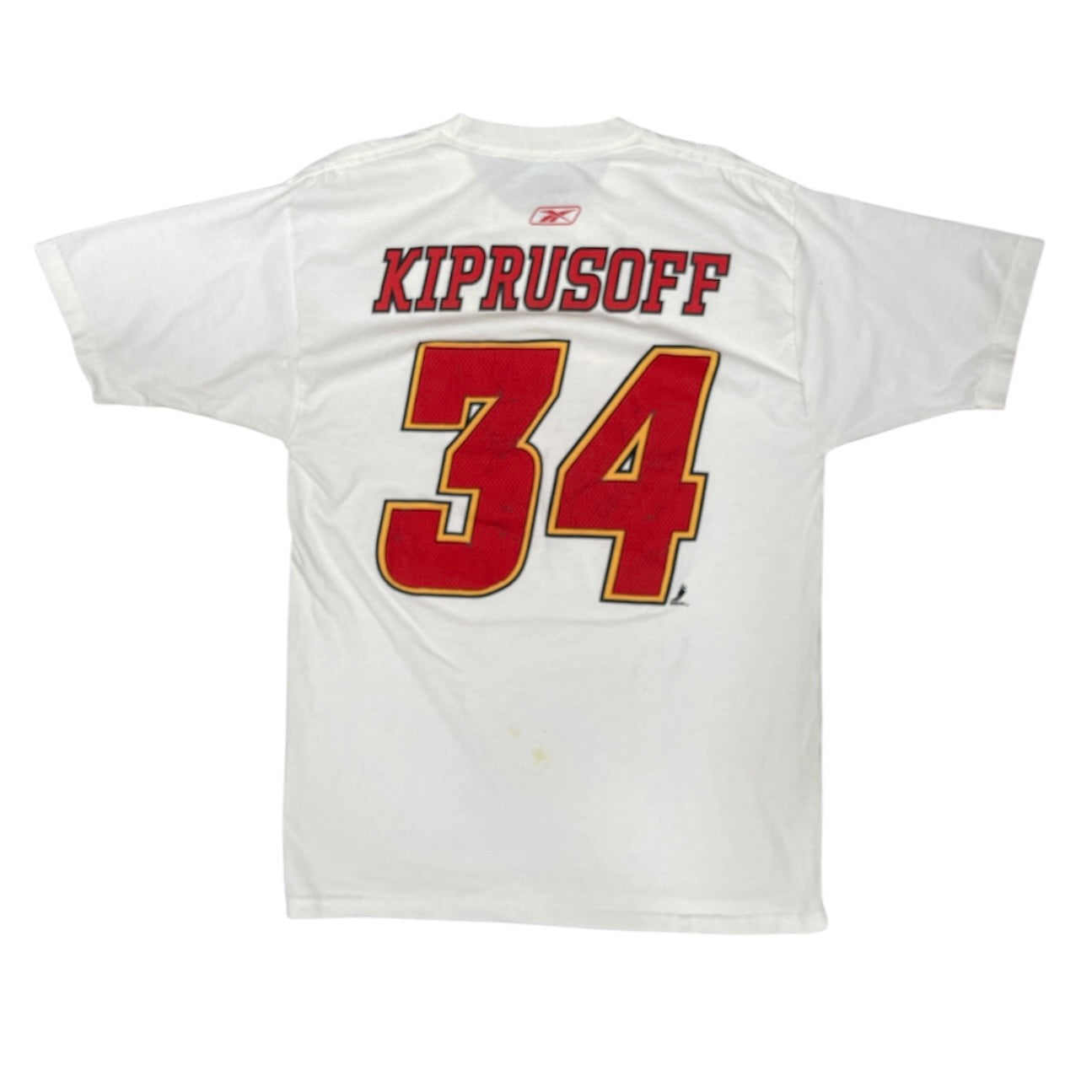 Reebok Calgary Flames Kiprusoff #34 White Tshirt