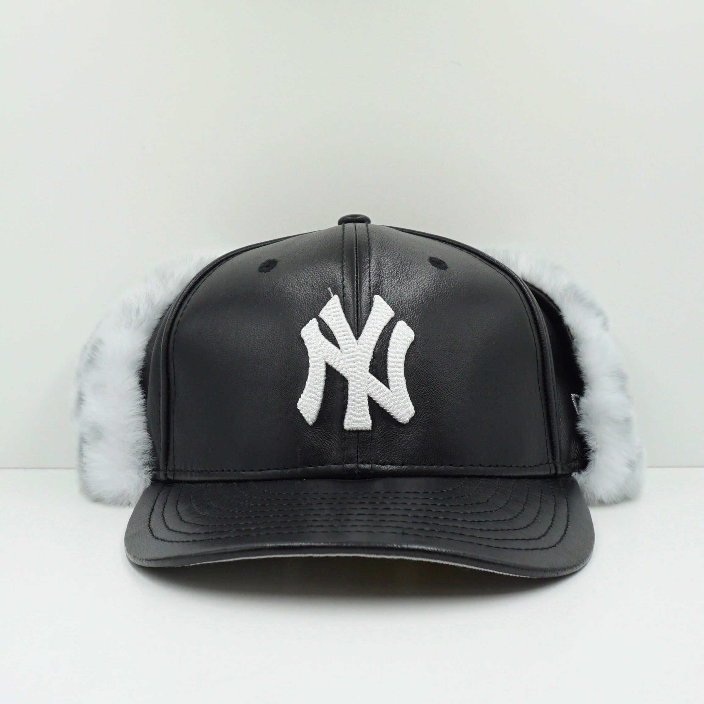 New Era Leather New York Yankees Faux Fur Dogear Fitted Cap