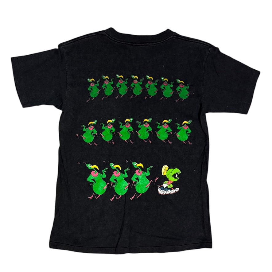 Vintage Marvin The Martian Looney Tunes Surrender Earthlings Black Tshirt