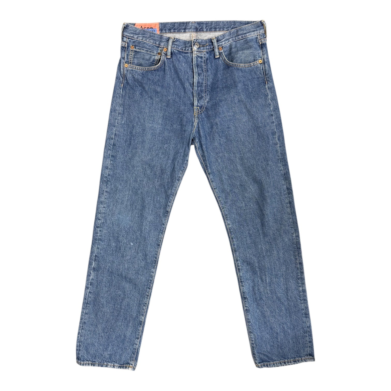 Acne Studio Blå Konst 1996 Dark Blue Trash Jeans