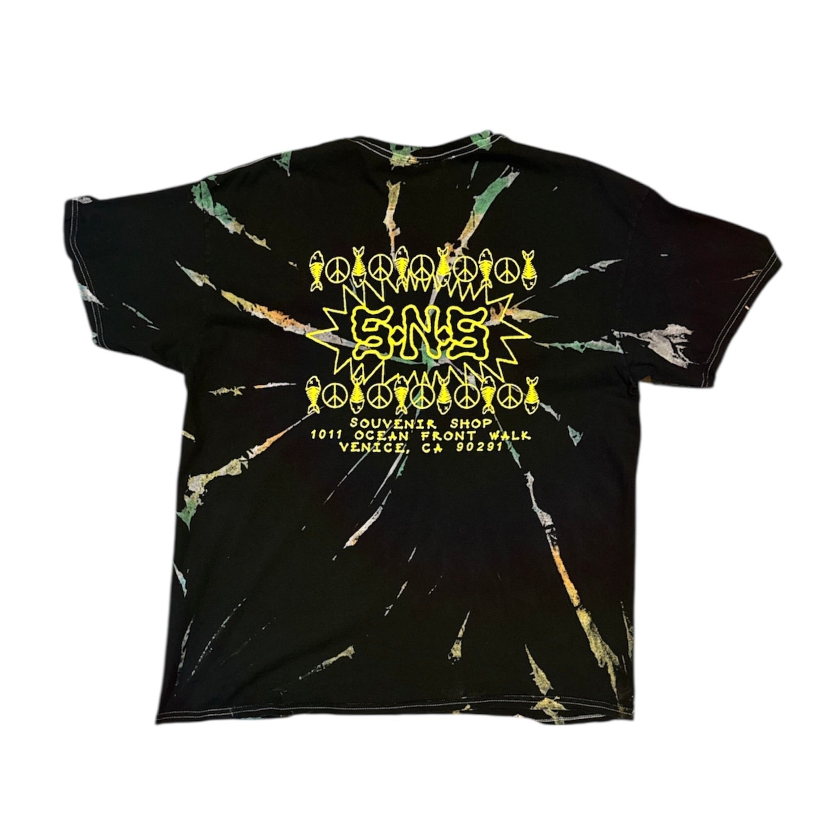 Sneakersnstuff Peace Tie Dye Black Tshirt