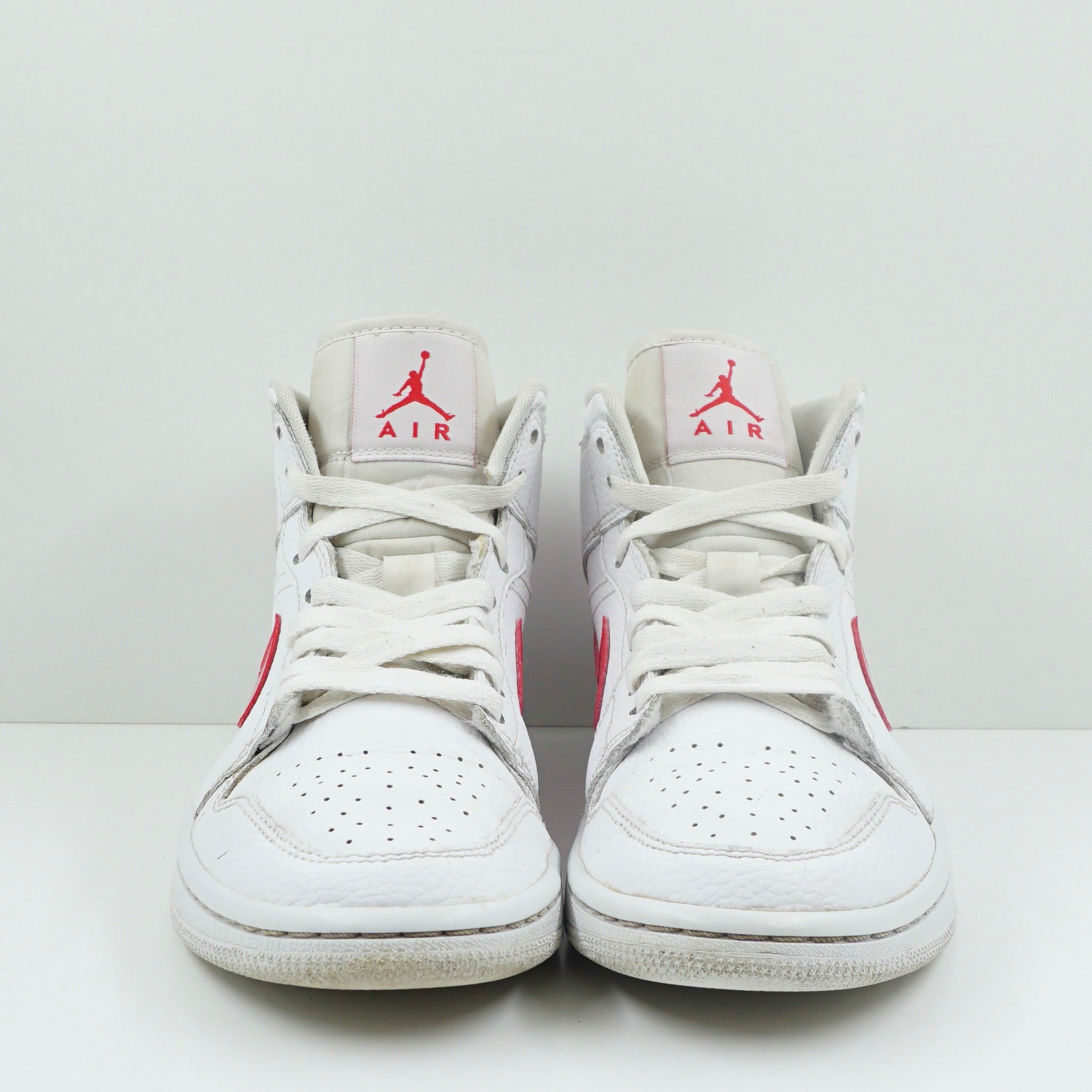 Jordan 1 Mid White University Red (W)