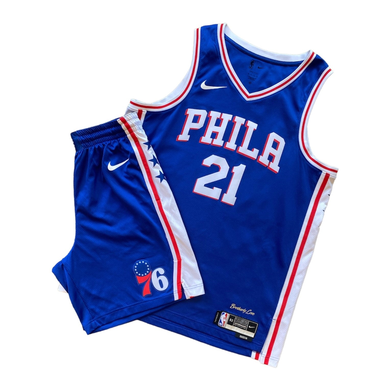 Nike Philadelphia 76ers Joel Embiid Basketball Jersey Shorts Set