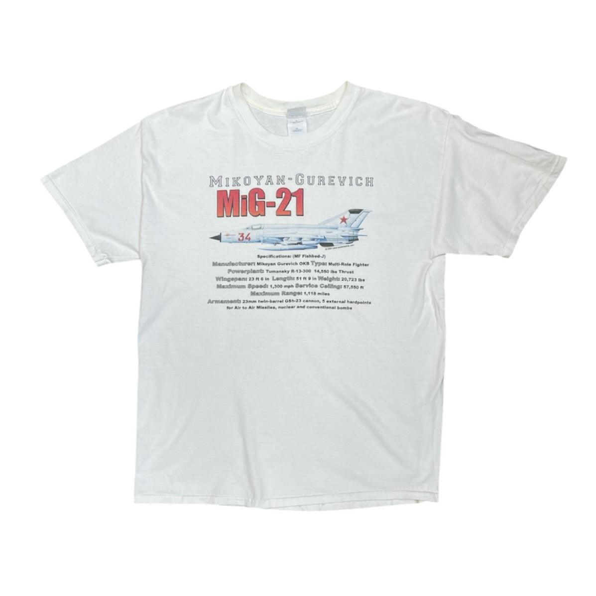 Gildan MiG-21 Plane Tshirt