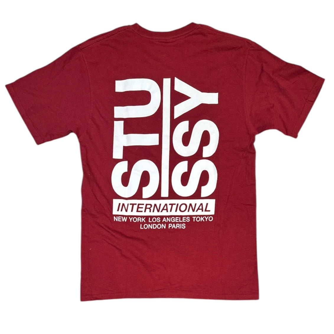Stussy International Burgundy Tshirt