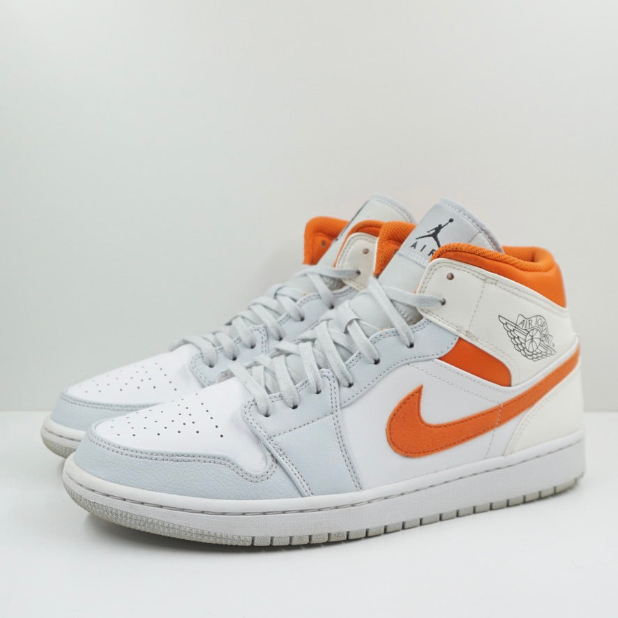 Jordan 1 Mid Starfish Pure Platinum