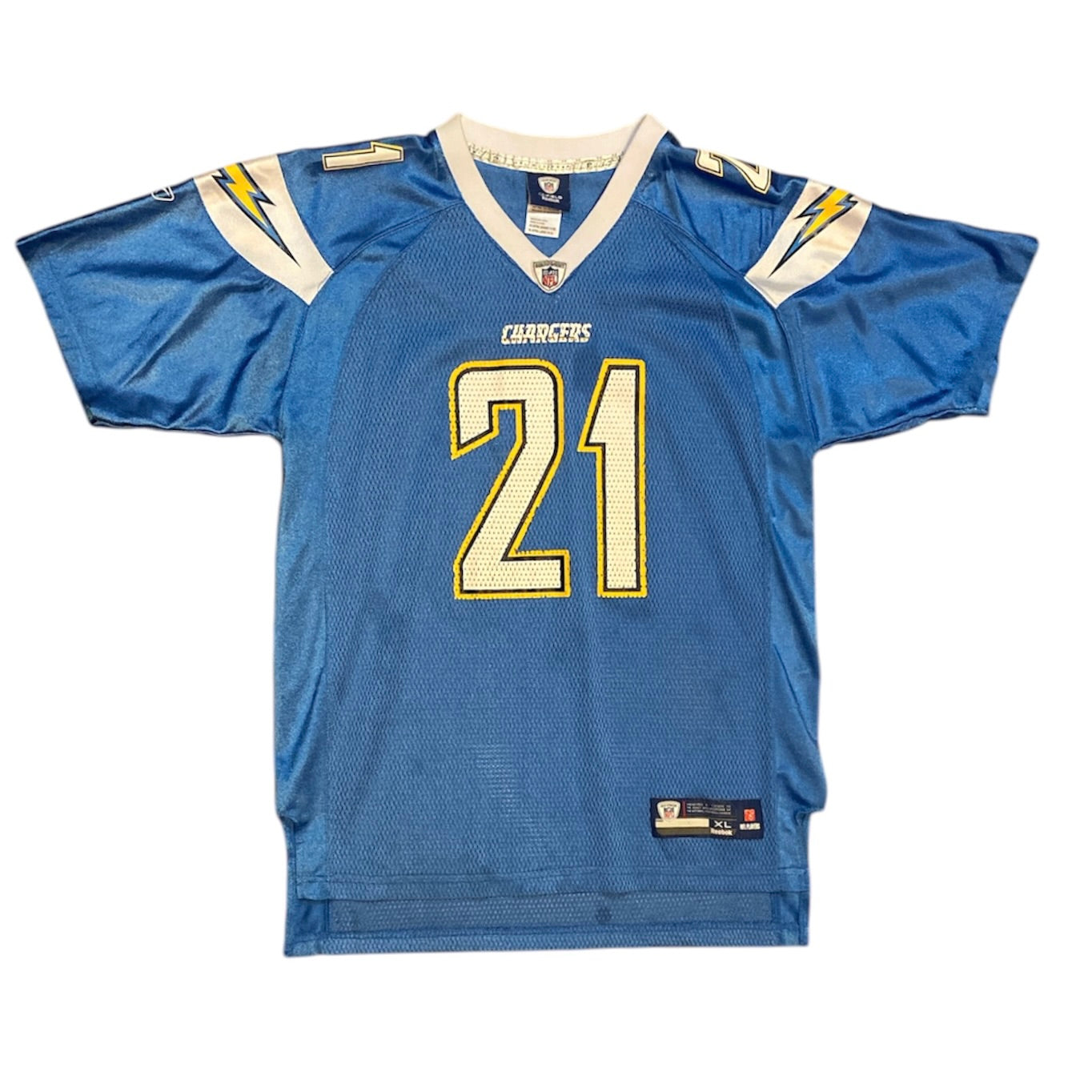 Reebok Los Angeles Chargers Tomlinson #21 Blue White Yellow NFL Jersey (Youth)