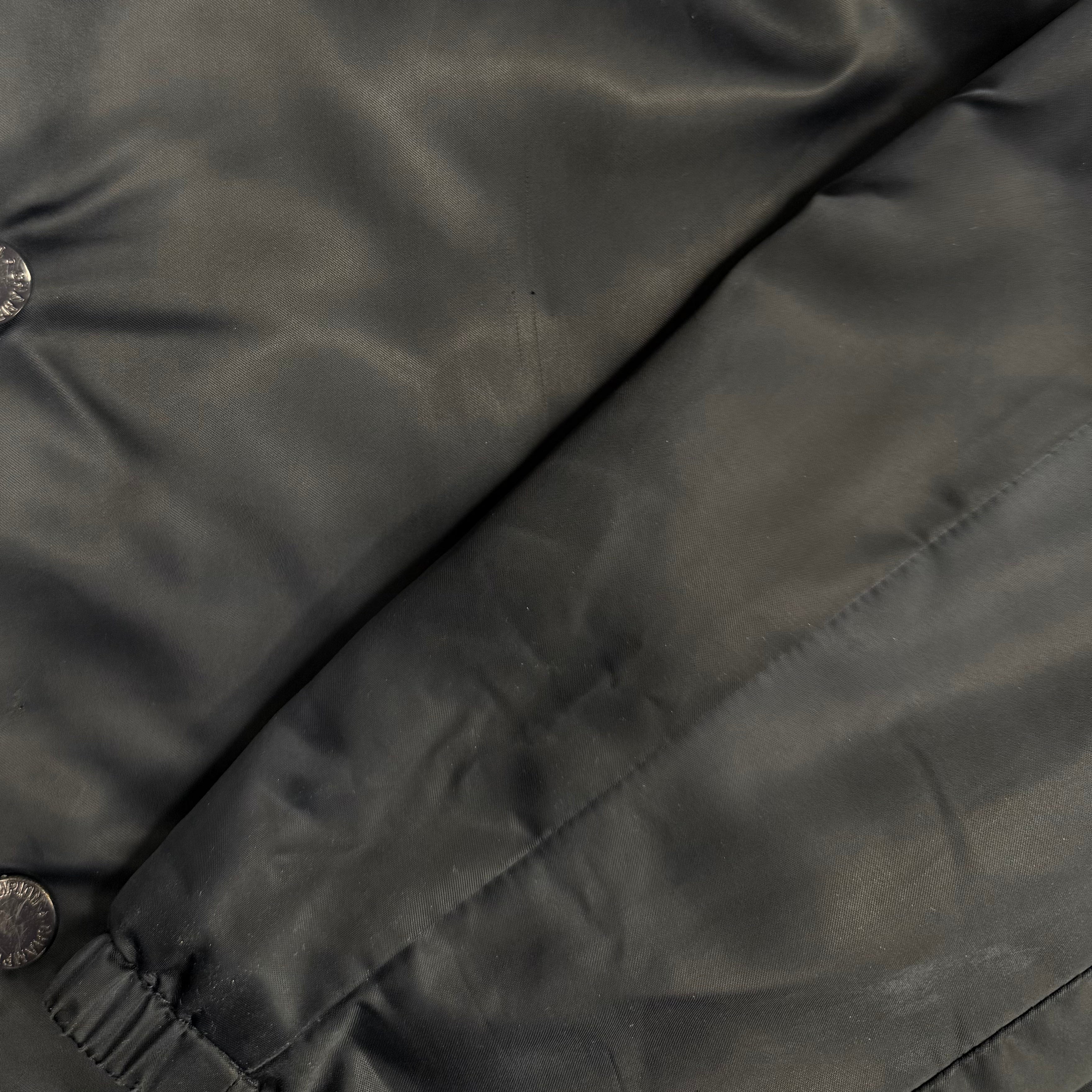 Champion Navy Padded Satin Coach Jacket
