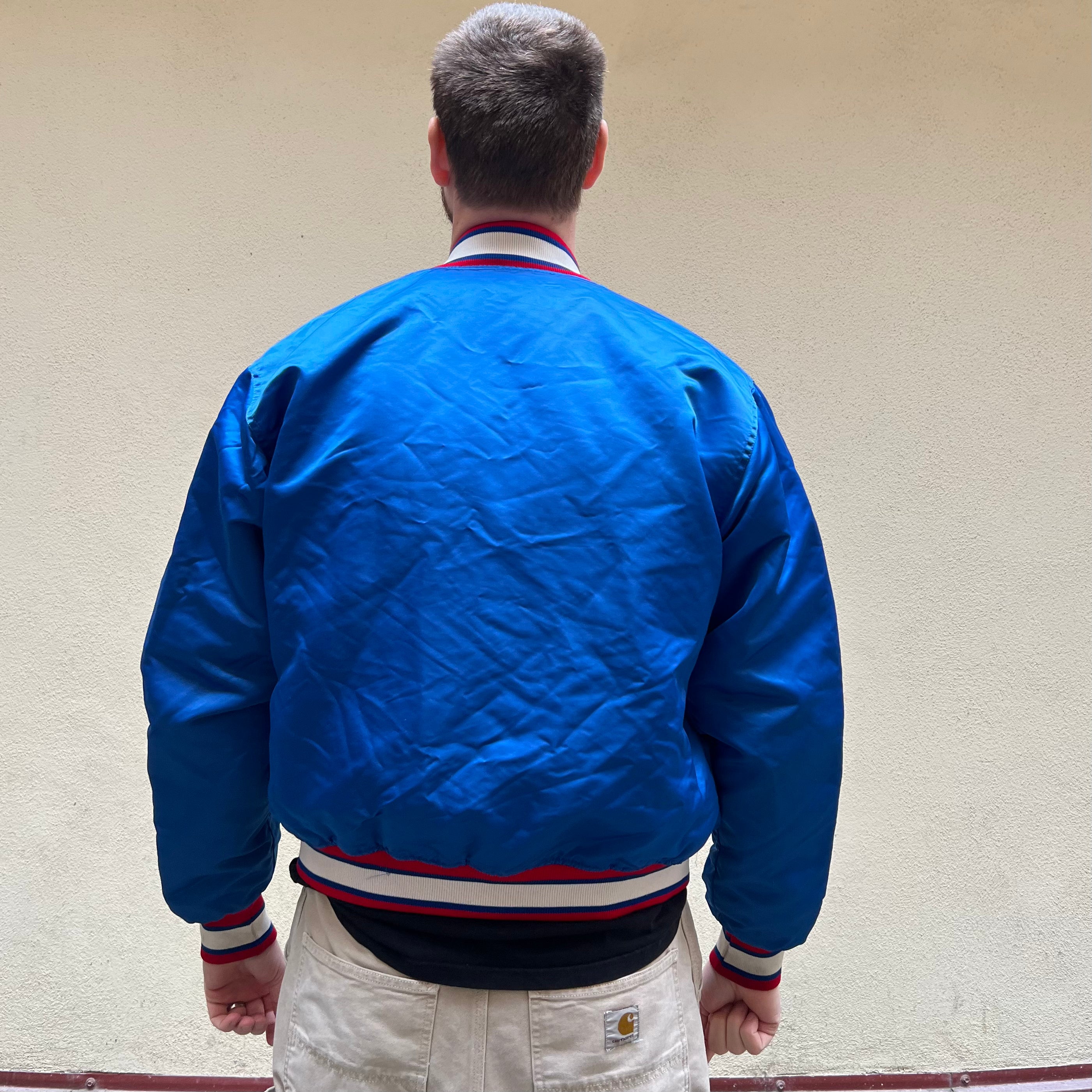 Starter Braves Blue Satin Jacket