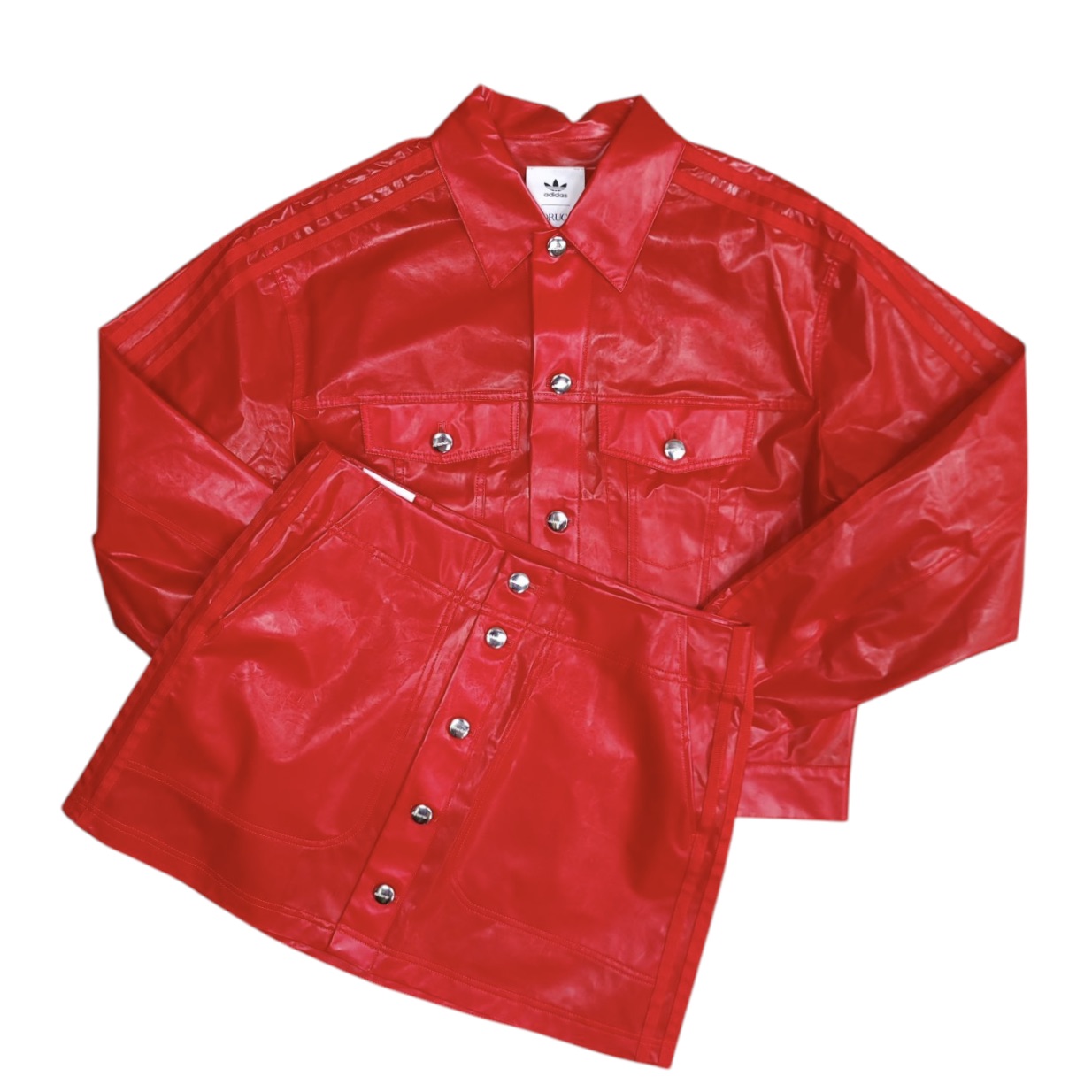 Adidas x Fiorucci Red Kiss Jacket & Skirt Set (W)