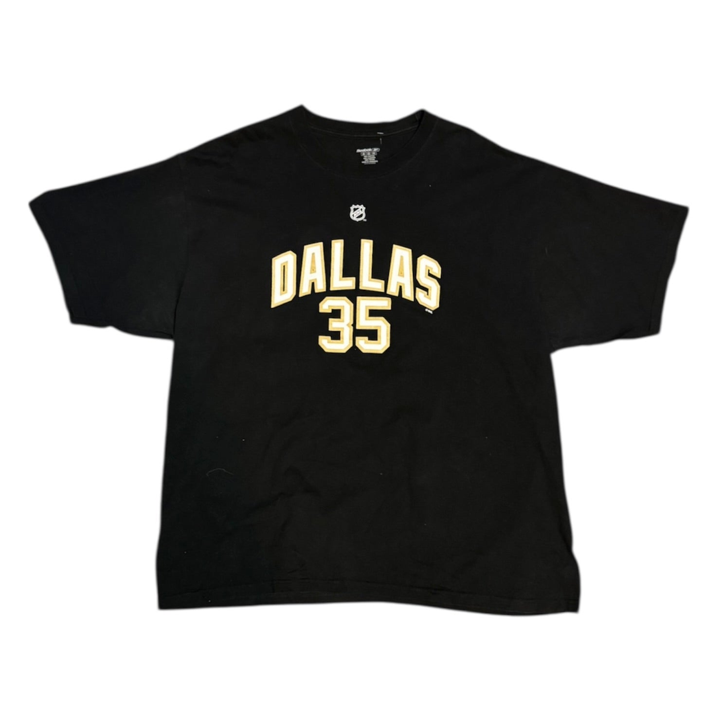 Reebok Dallas Stars Turco #35 Black Tshirt