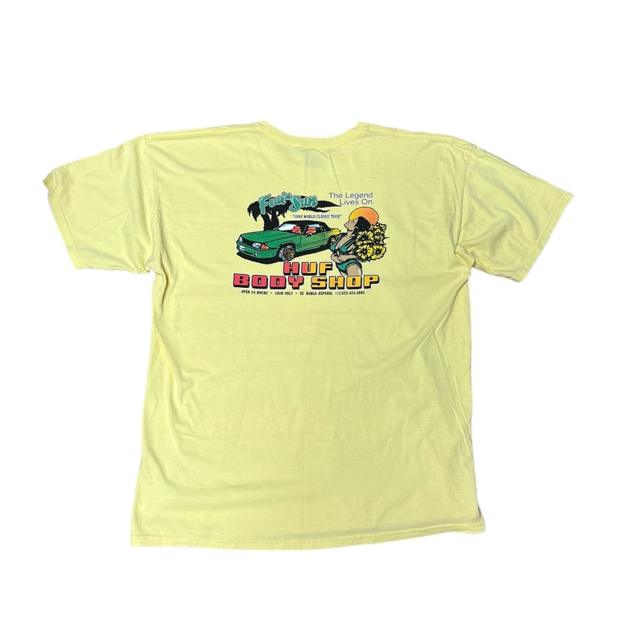 Huf Body Shop Tshirt Yellow