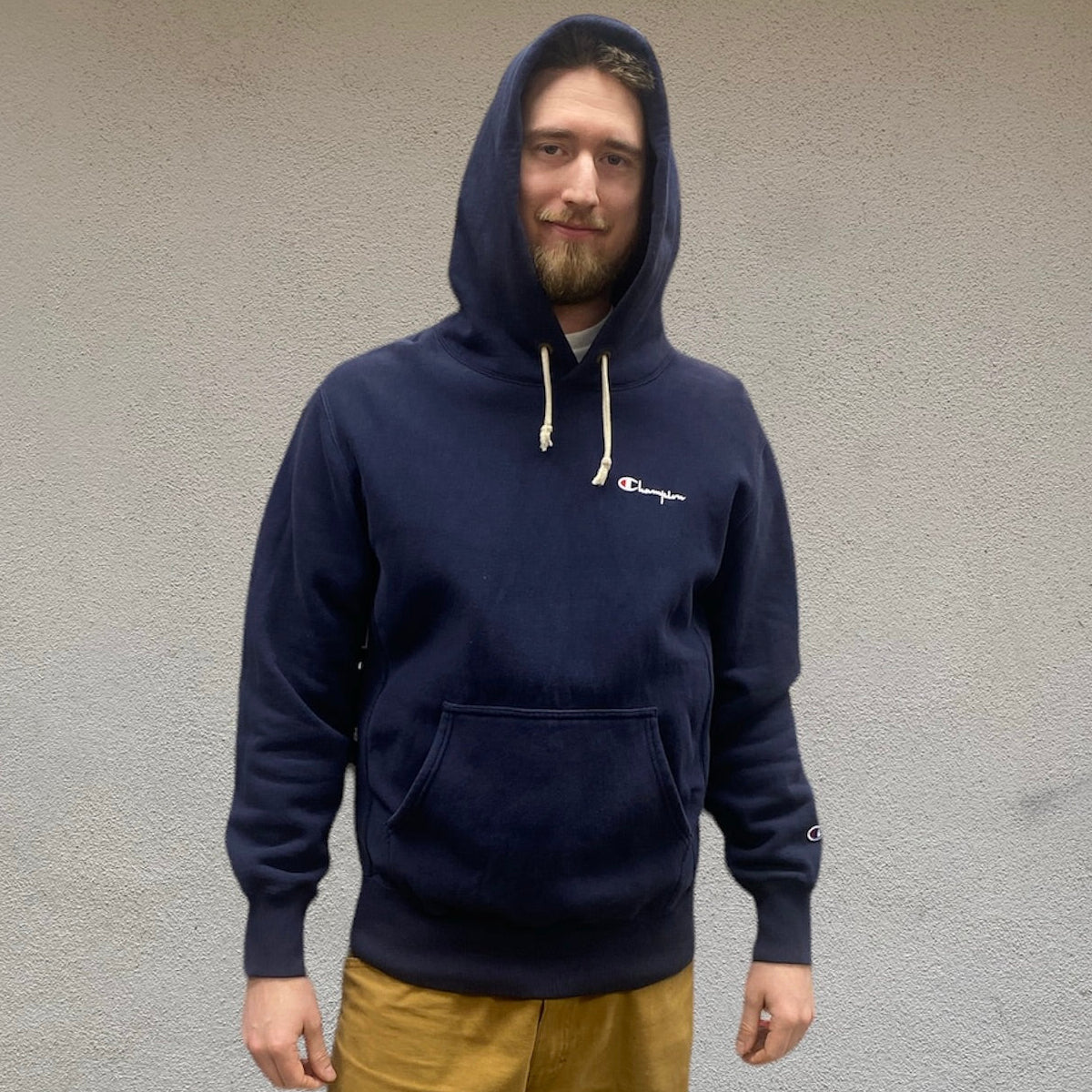 Champion Reverse Weave Navy Hoodie
