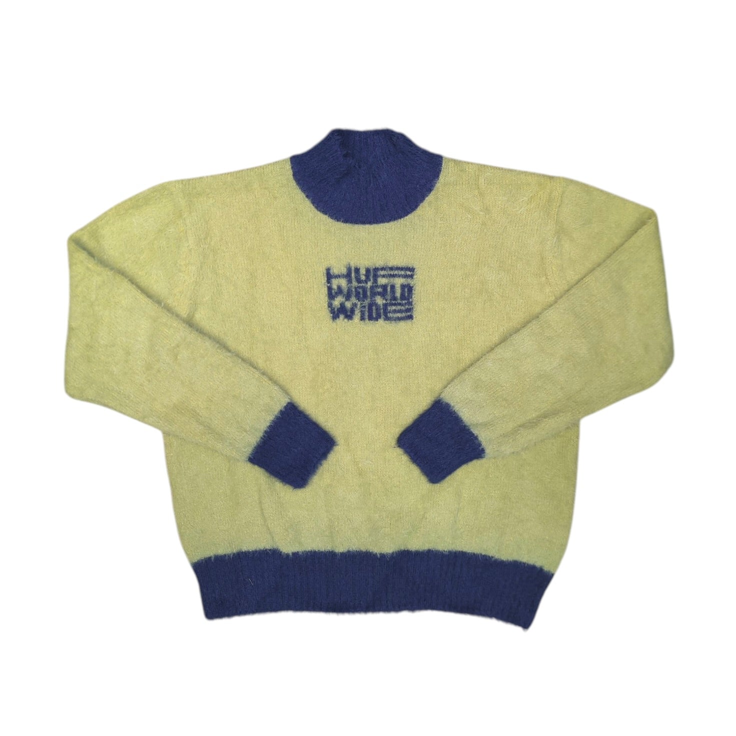HUF Yellow Blue Smilie Knitted Sweatshirt (W)