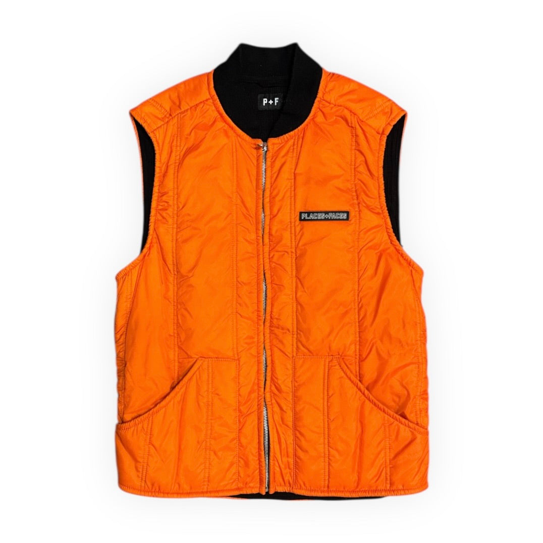 Places + Faces Orange Quilted Vest