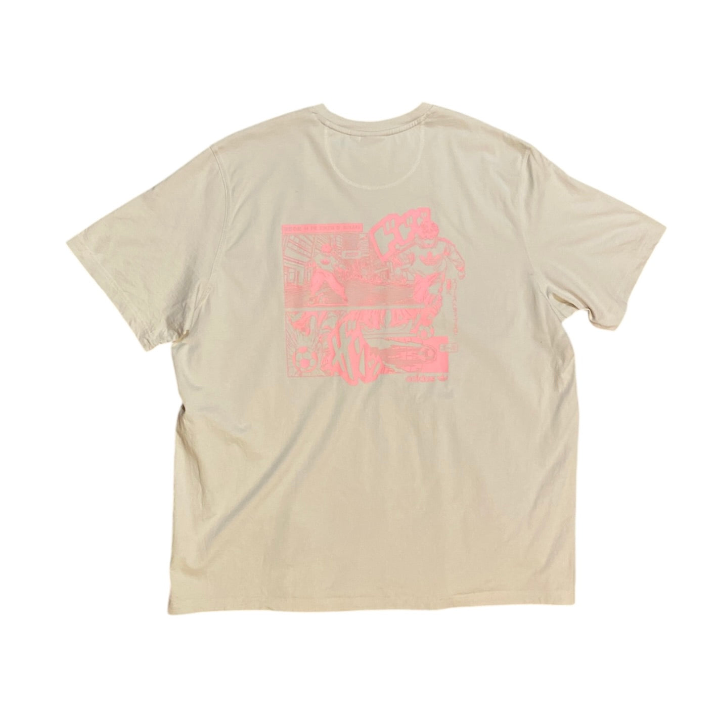 Adidas Japanese Manga Grey Pink Tshirt