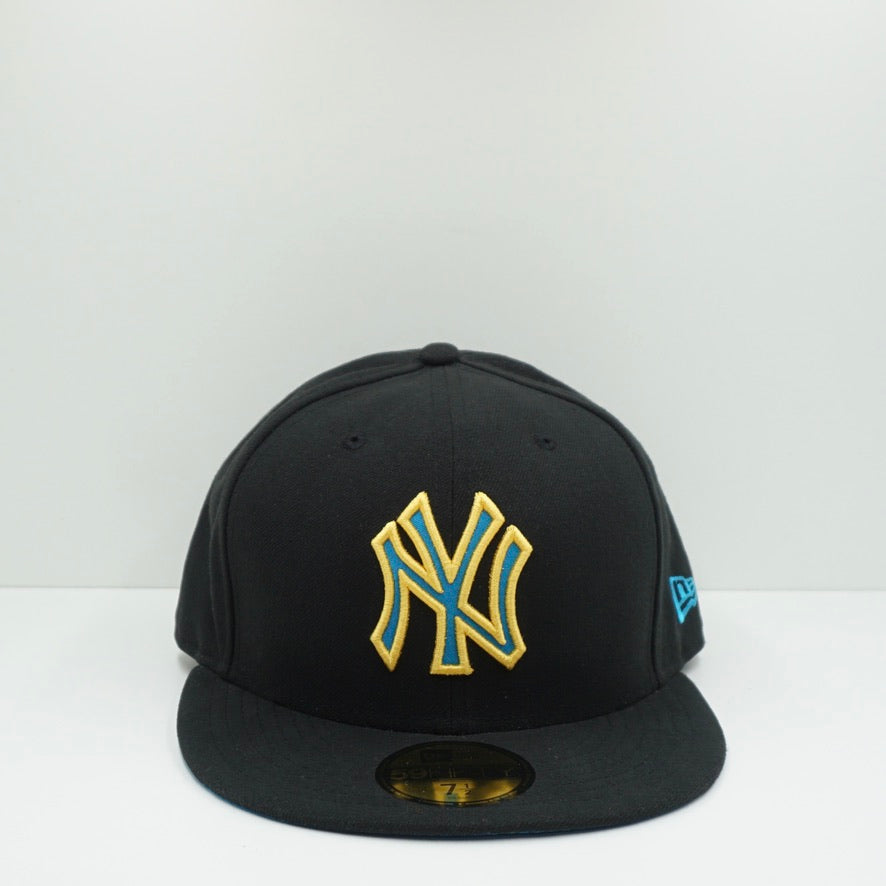 New Era New York Yankees Blue Gold Logo Cap