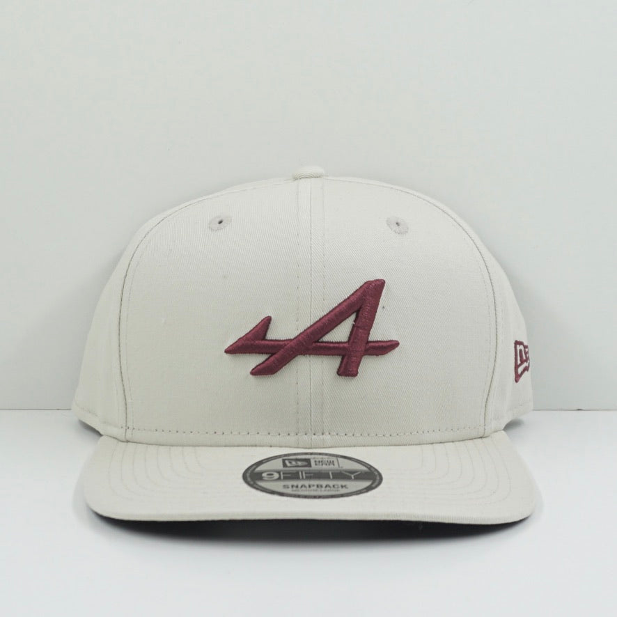 New Era Alpine F1 Cream Wine Red Snapback Cap