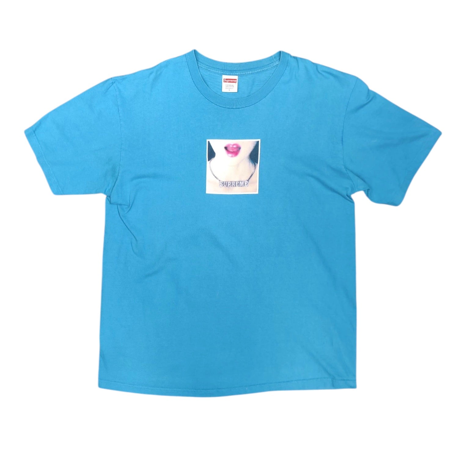 Supreme SS19 Necklace Cyan Tshirt