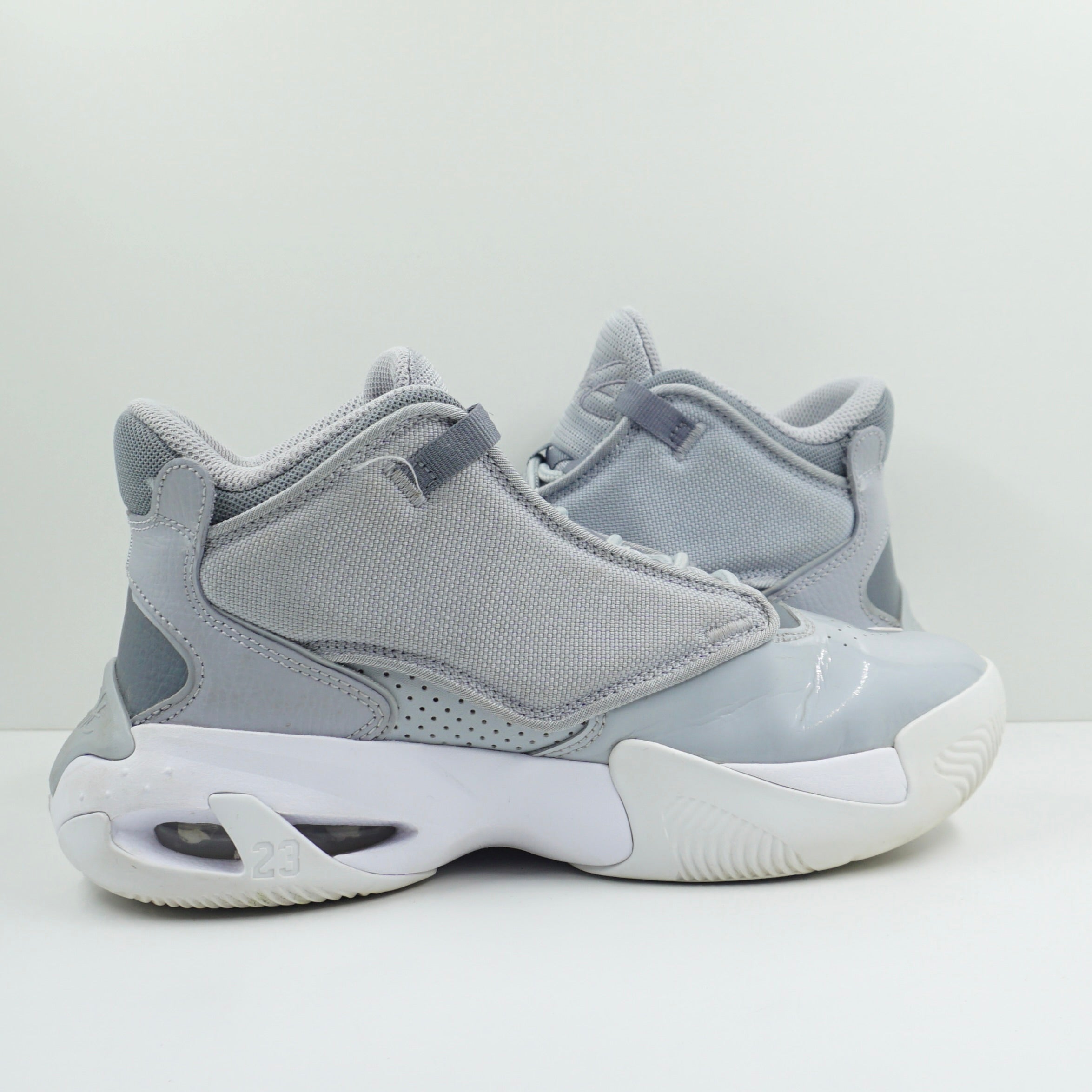 Jordan Max Aura 4 Cool Grey White Black Wolf Grey (GS)