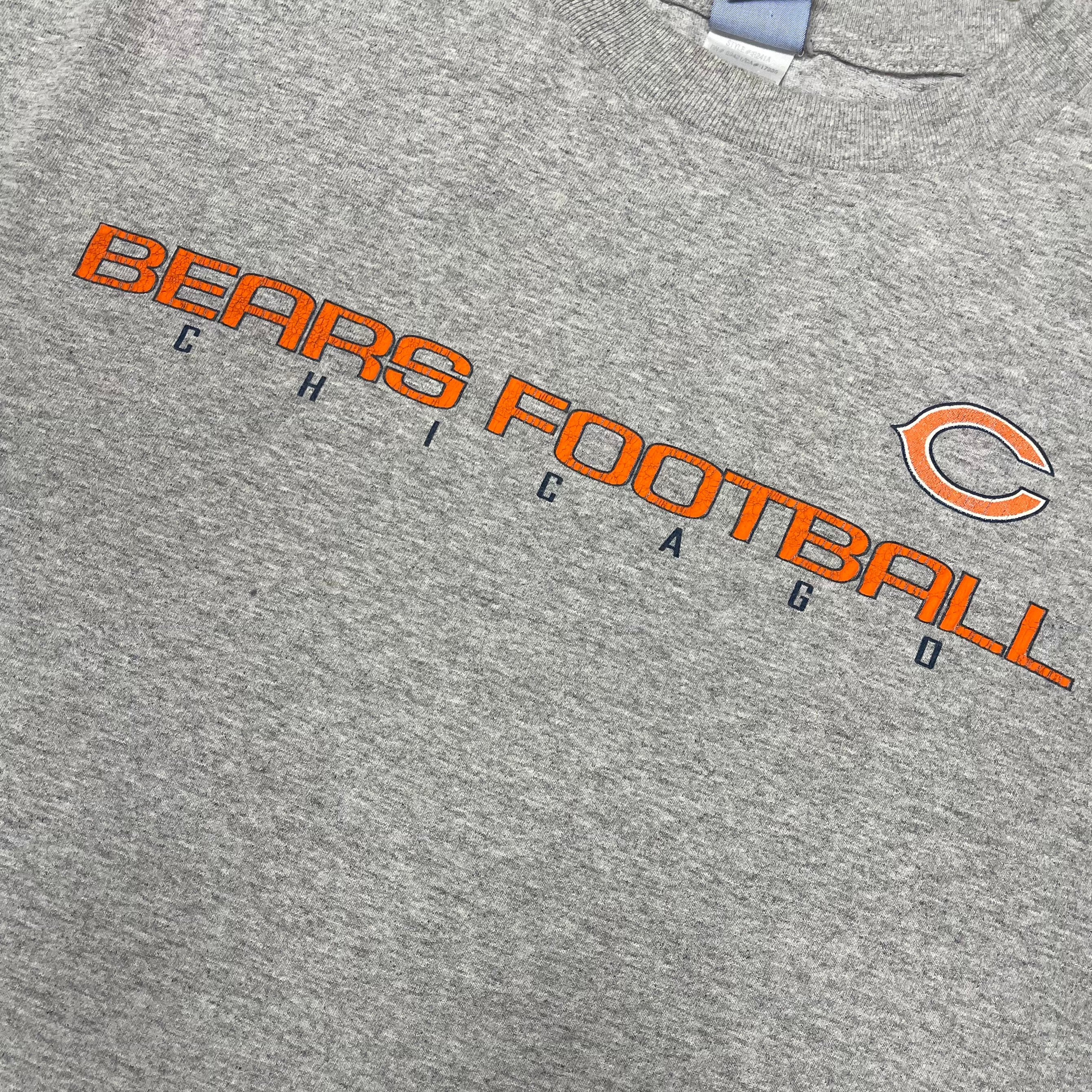 NFL Team Apparel Bears Football Chicago Grey Orange Tshirt