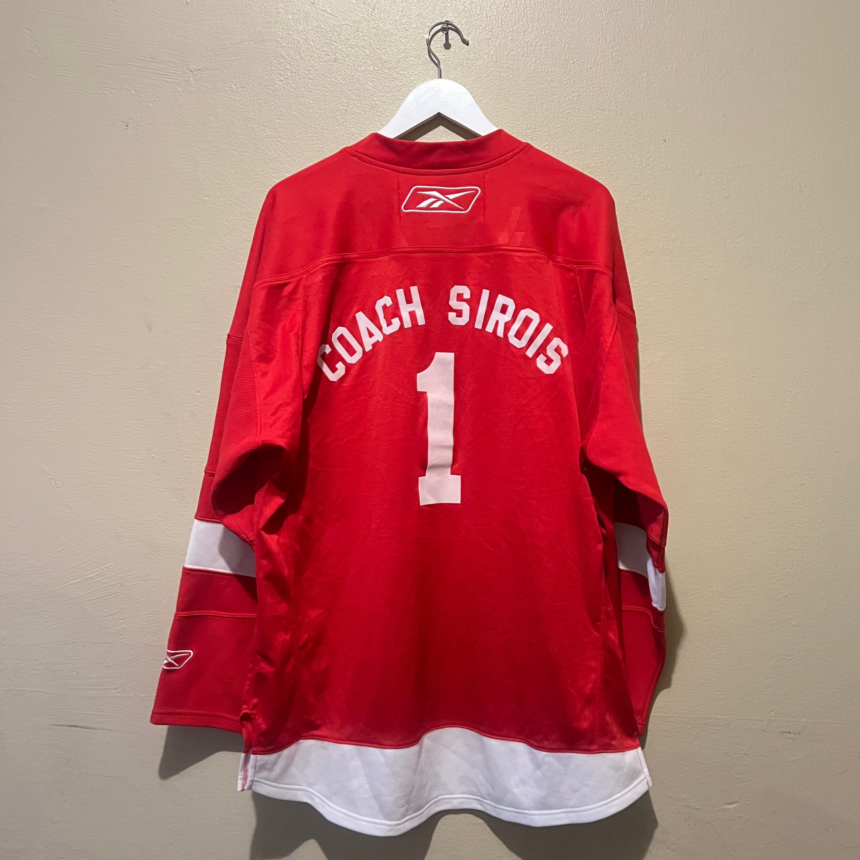 Reebok Detroit Red Wings Coach Sirois #1 NHL Jersey