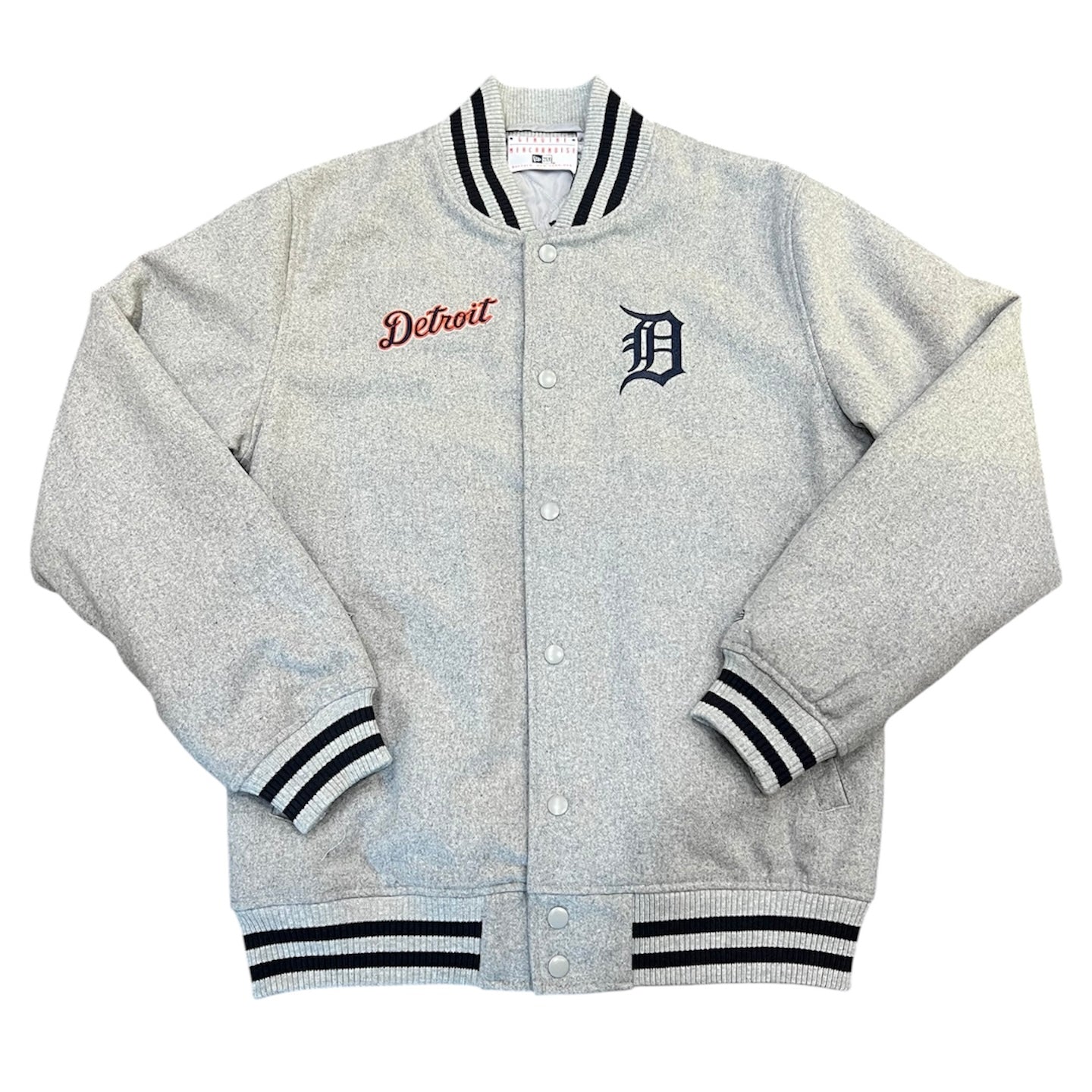 New Era Detroit Tigers Grey Bomber Jacket