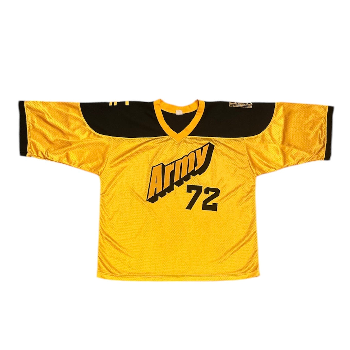 Army #72 Yellow Black American Football Jersey