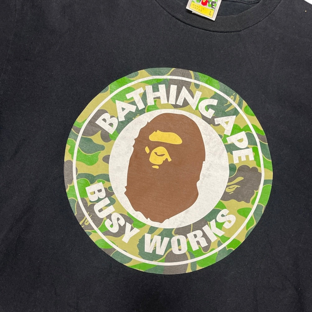 A Bathing Ape Busy Works Camo Black Tshirt