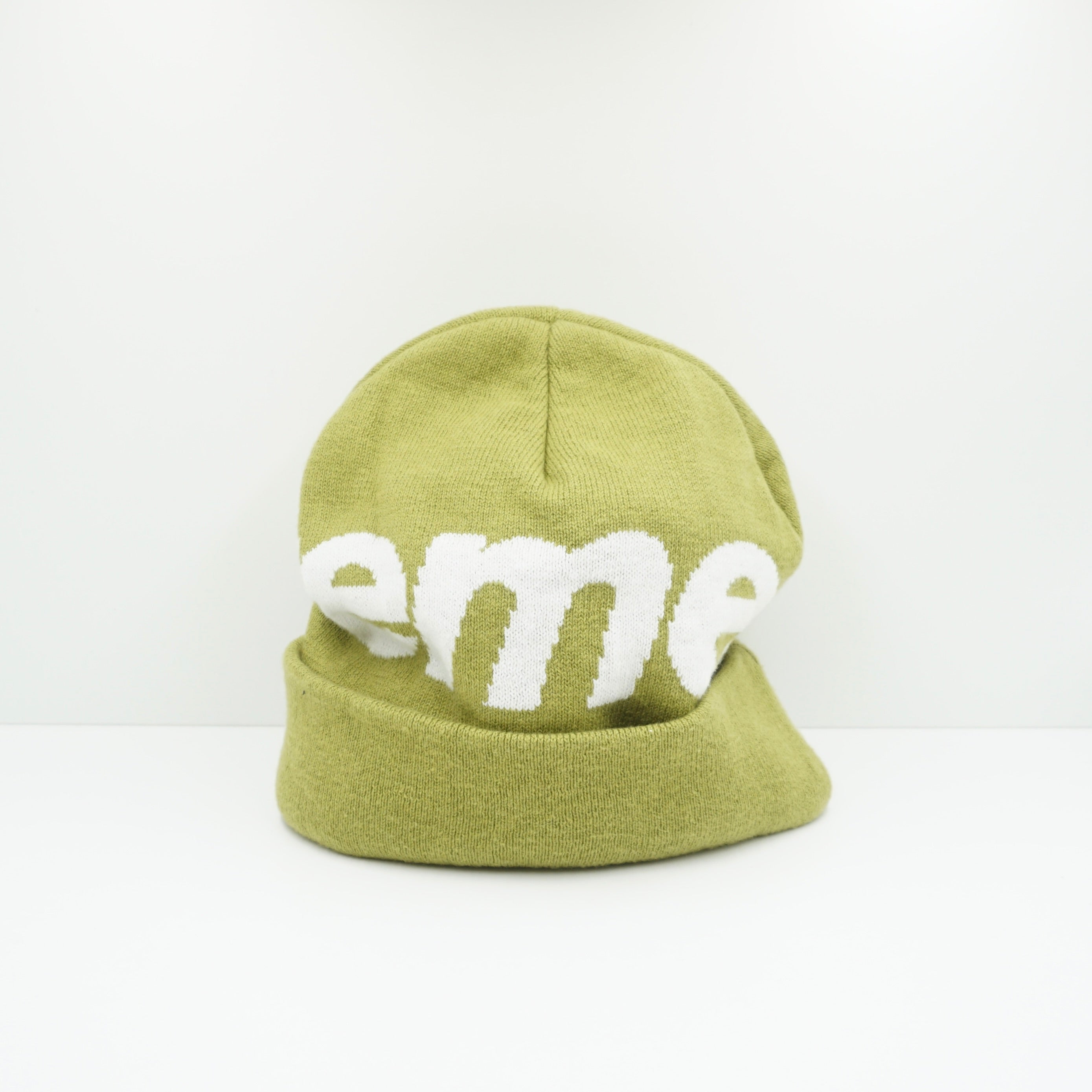 Supreme Big Logo Beanie Olive Green