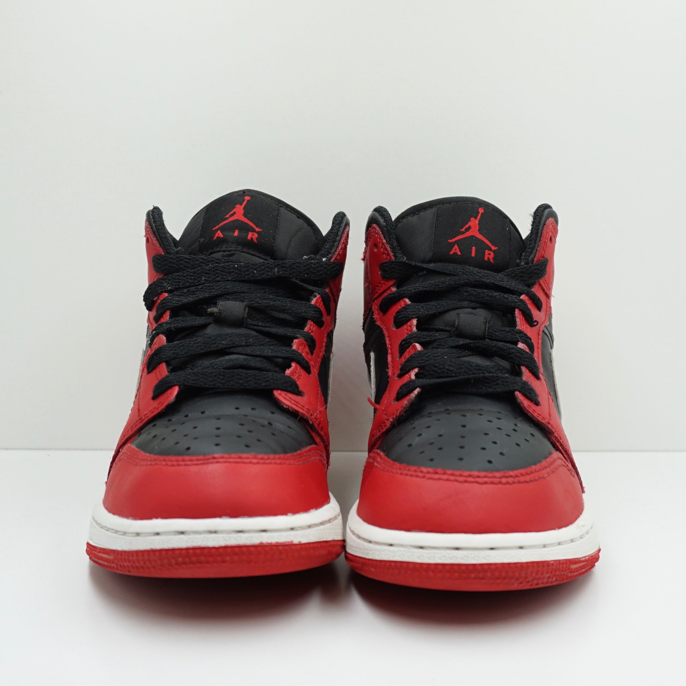 Jordan 1 Mid Red Black White (GS)